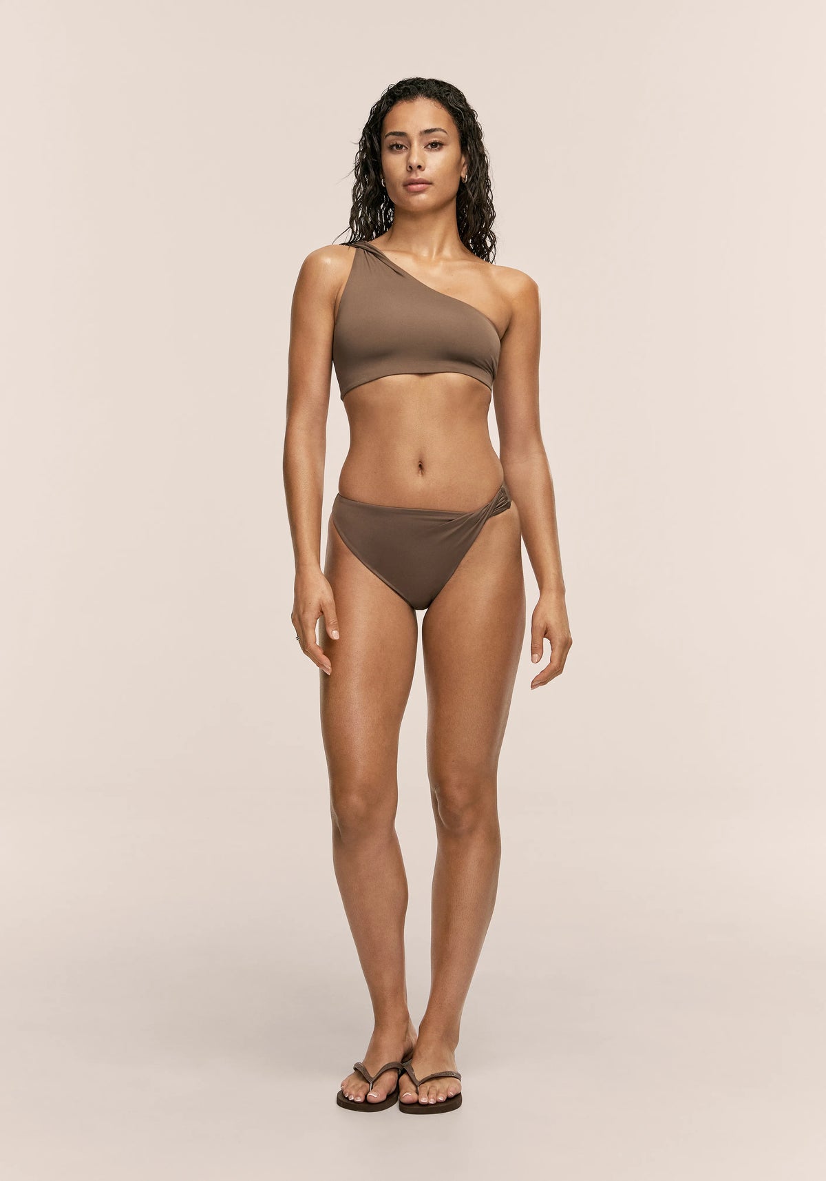 Casall Twist Bikini Brief slip vita alta khaki