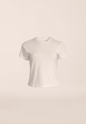 Casall Cotton Blend Slim Tee t-shirt bianca slim