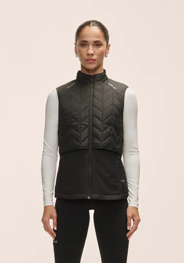 Casall Quilted Running Vest gilet nero antivento