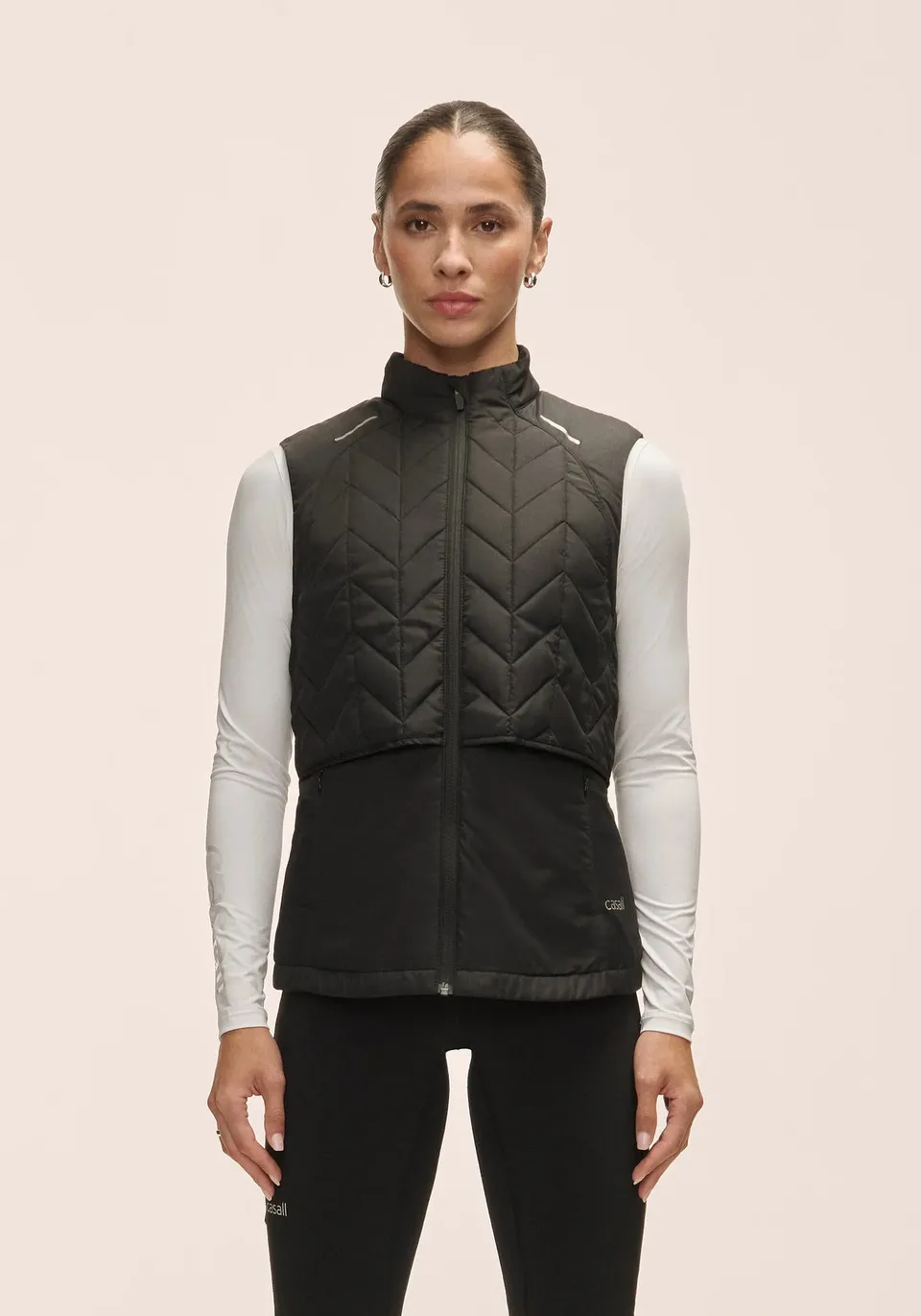 Casall Quilted Running Vest gilet nero antivento