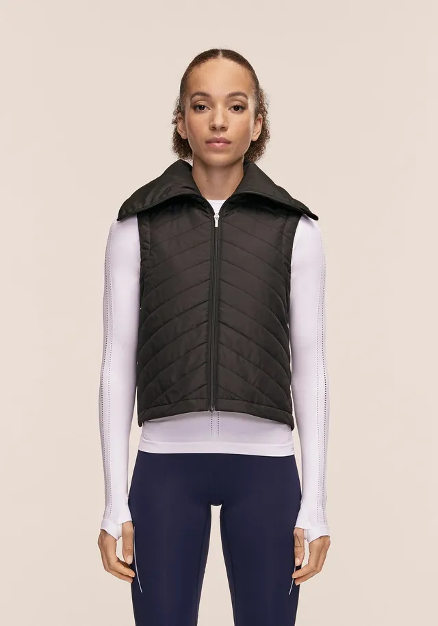Casall Neckwarmer gilet running nero antivento