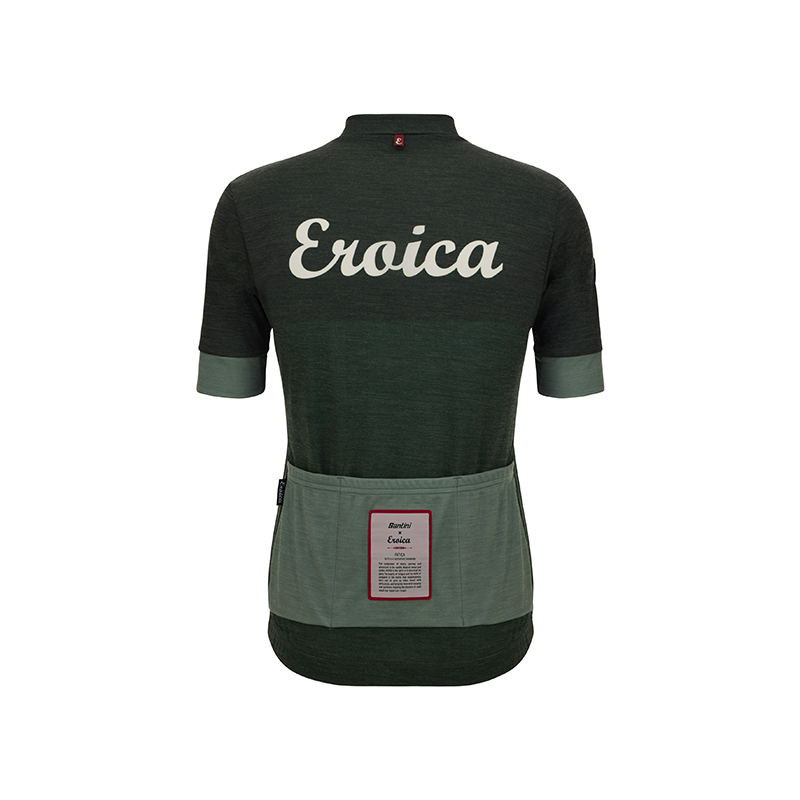 L'Eroica Luce Maglia Ciclismo Verde in Lana Merino