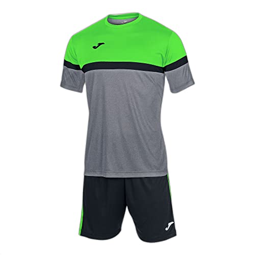 Joma Danubio completino uomo M grigio verde fluo 2 pezzi