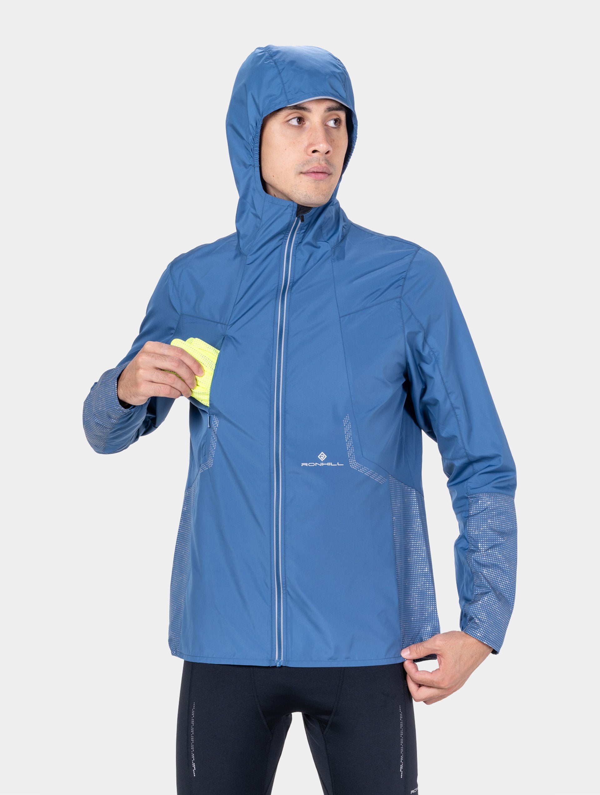 Ronhill Tech Reflect giacca running uomo riflettente antivento