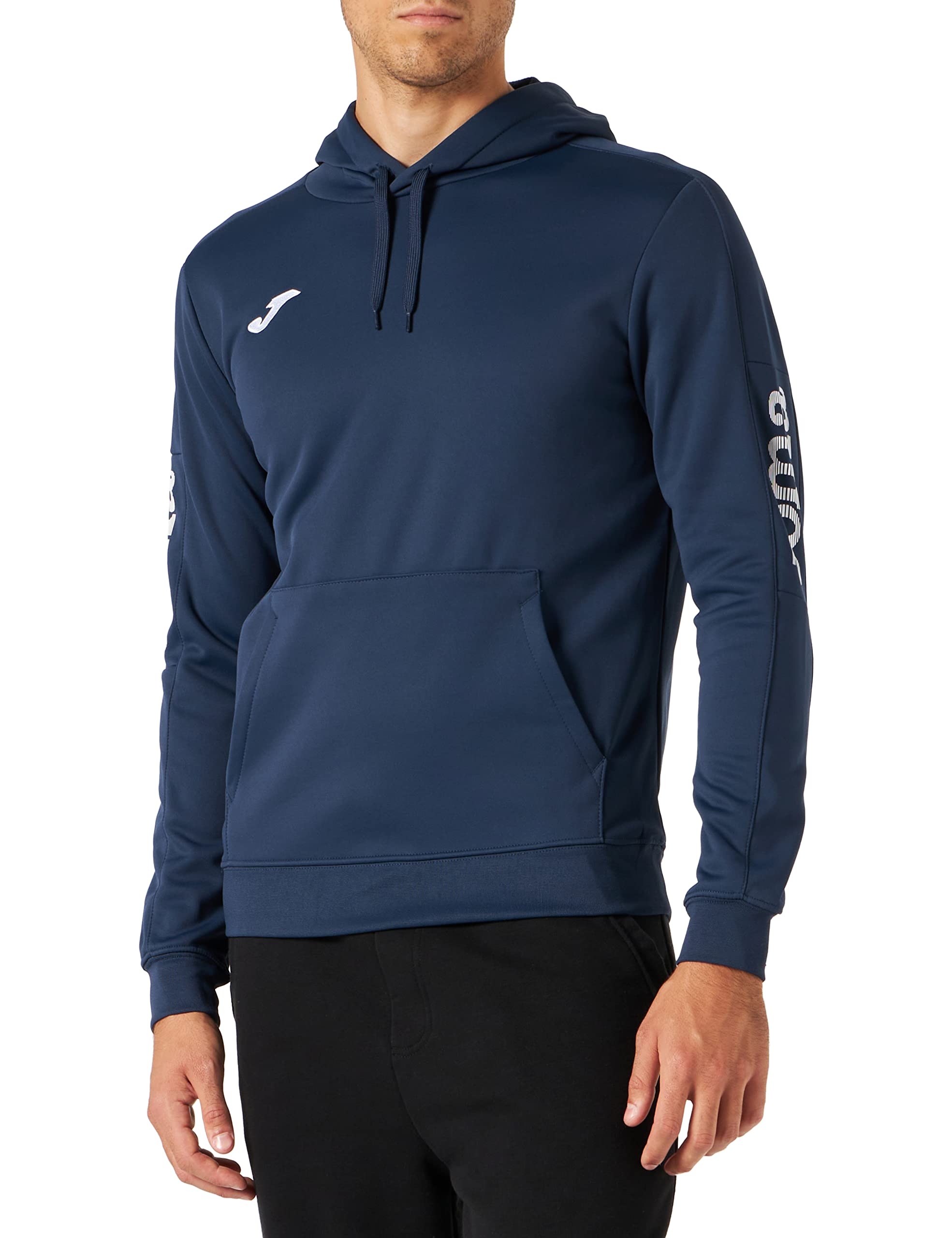 Joma Academy IV felpa cappuccio uomo bianco nero