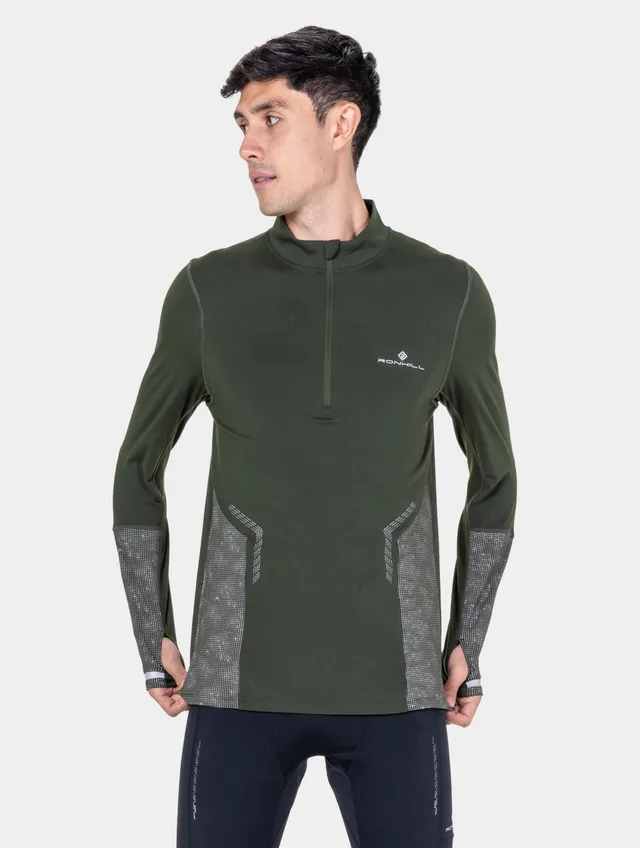 Ronhill Tech Reflect 1/2 Zip maglia running Fluo Zest riflettente
