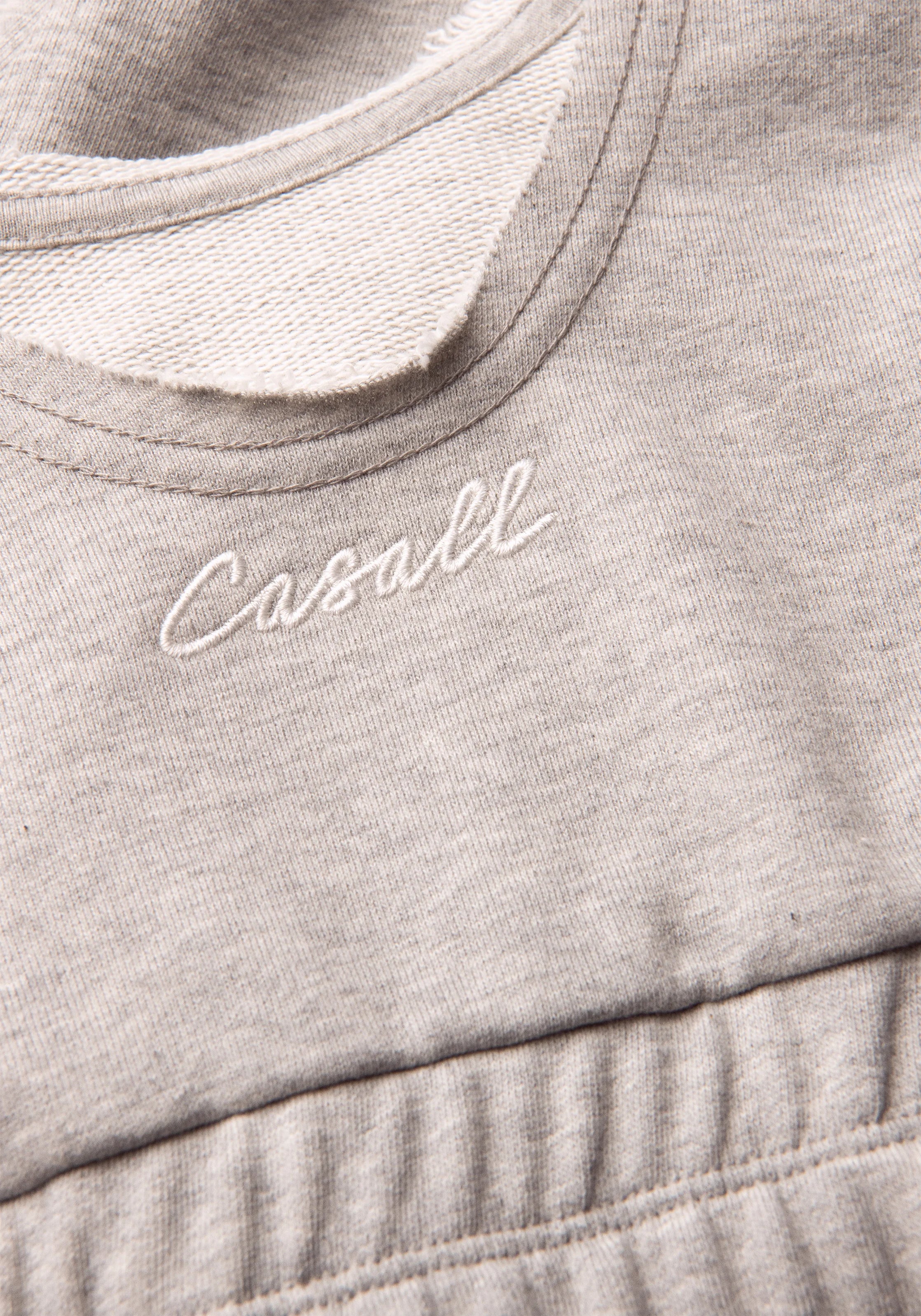 Casall Reversed Seam Terry Top maglia grigio melange cotone