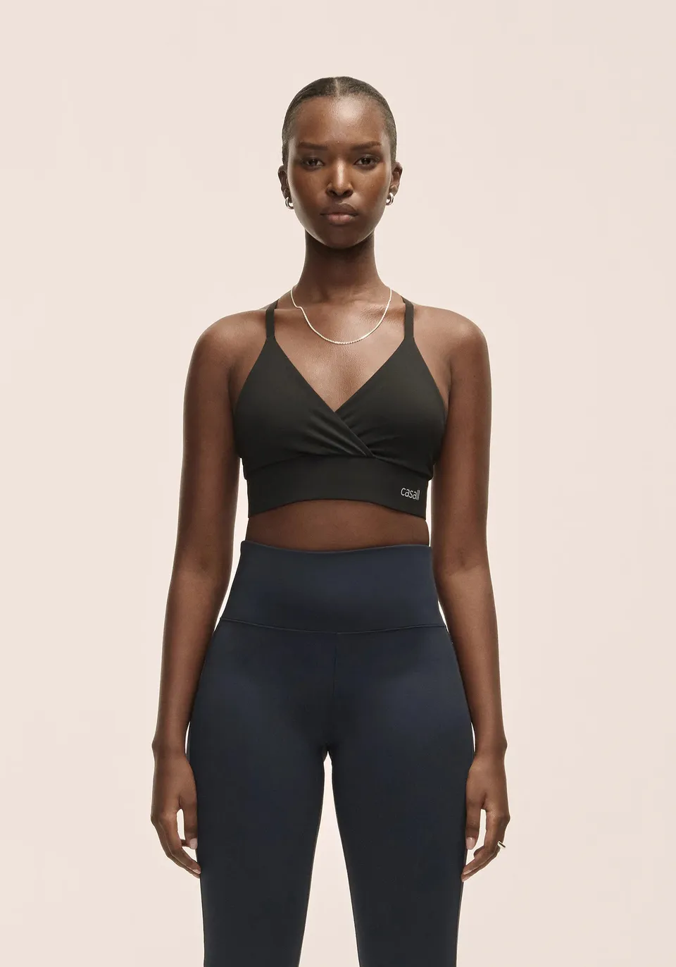 Casall Wrap Sports Bra reggiseno sportivo nero supporto medio
