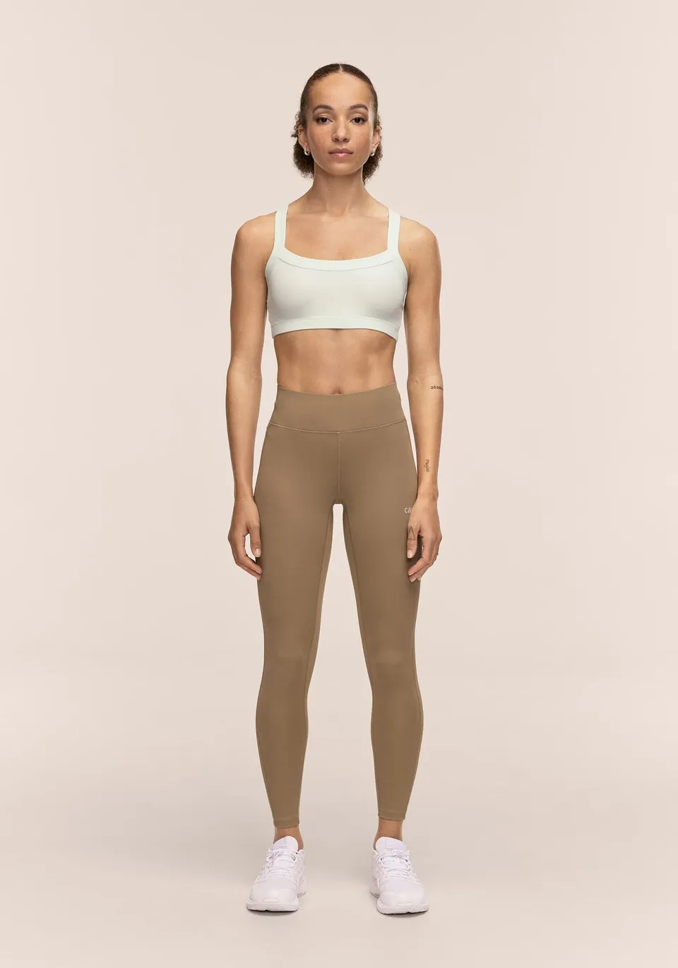 Casall Essential leggings Light Khaki con tasca