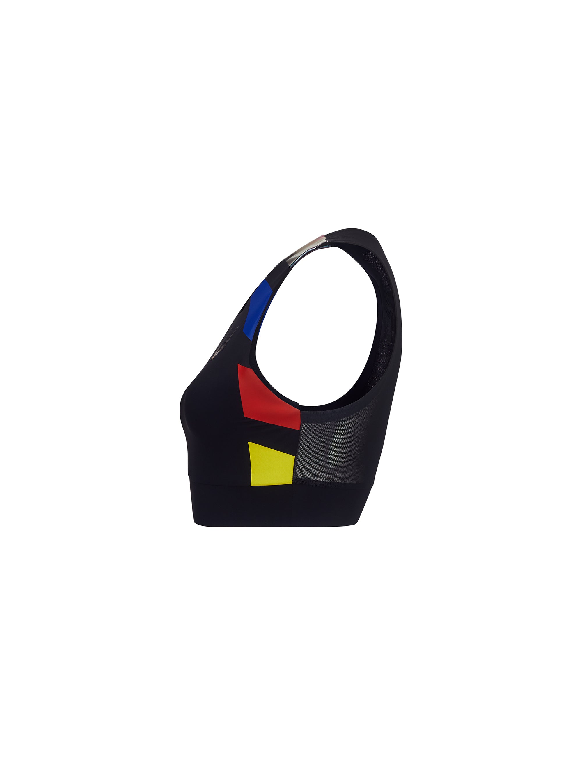 Lucas Hugh Odyssey Crop reggiseno sportivo nero multicolor