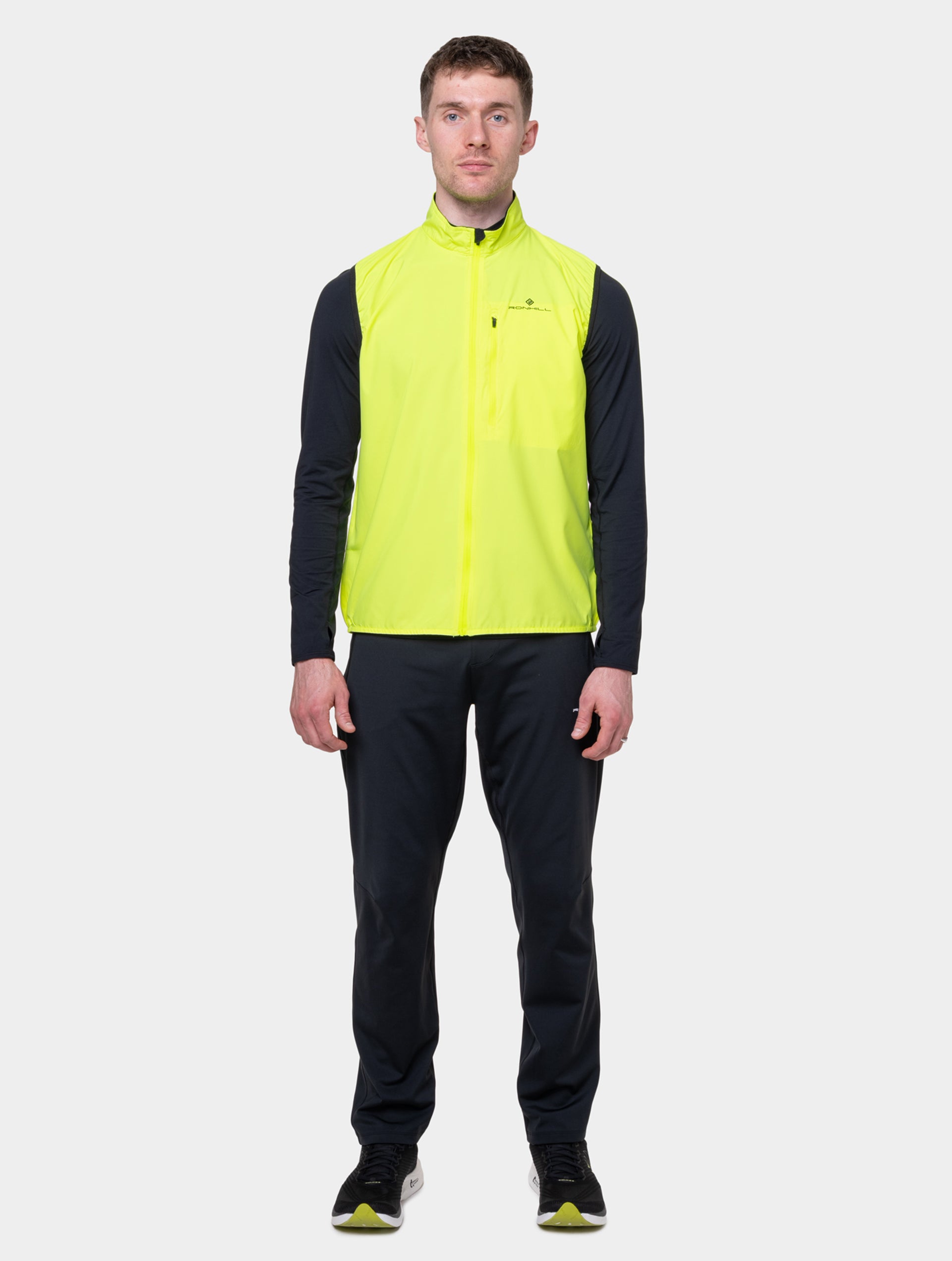 Ronhill Core Gilet running uomo nero/bianco traspirante