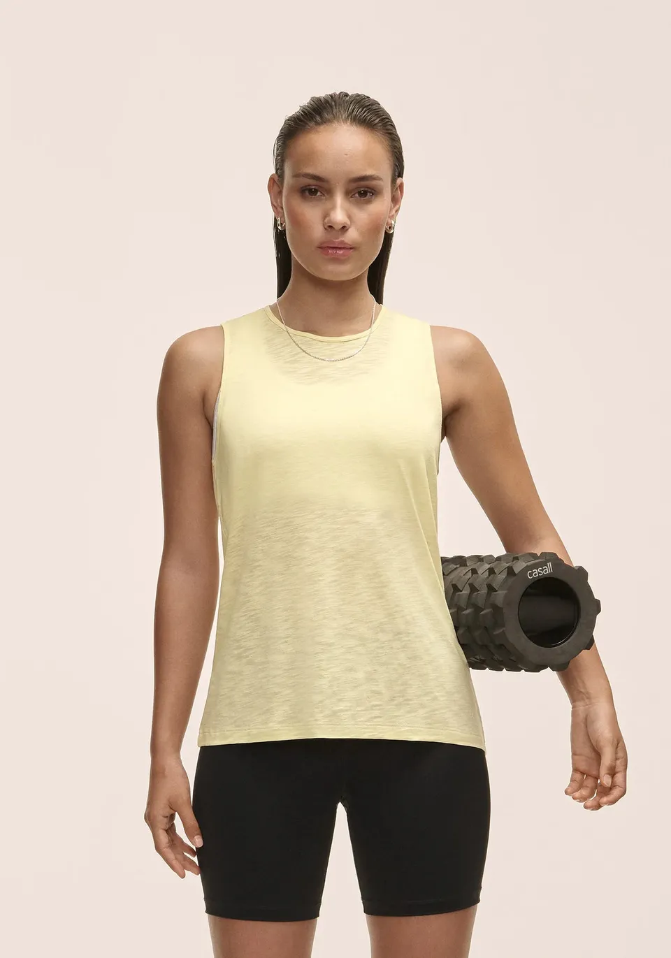Casall Soft Texture canotta Yellow Steam in lyocell