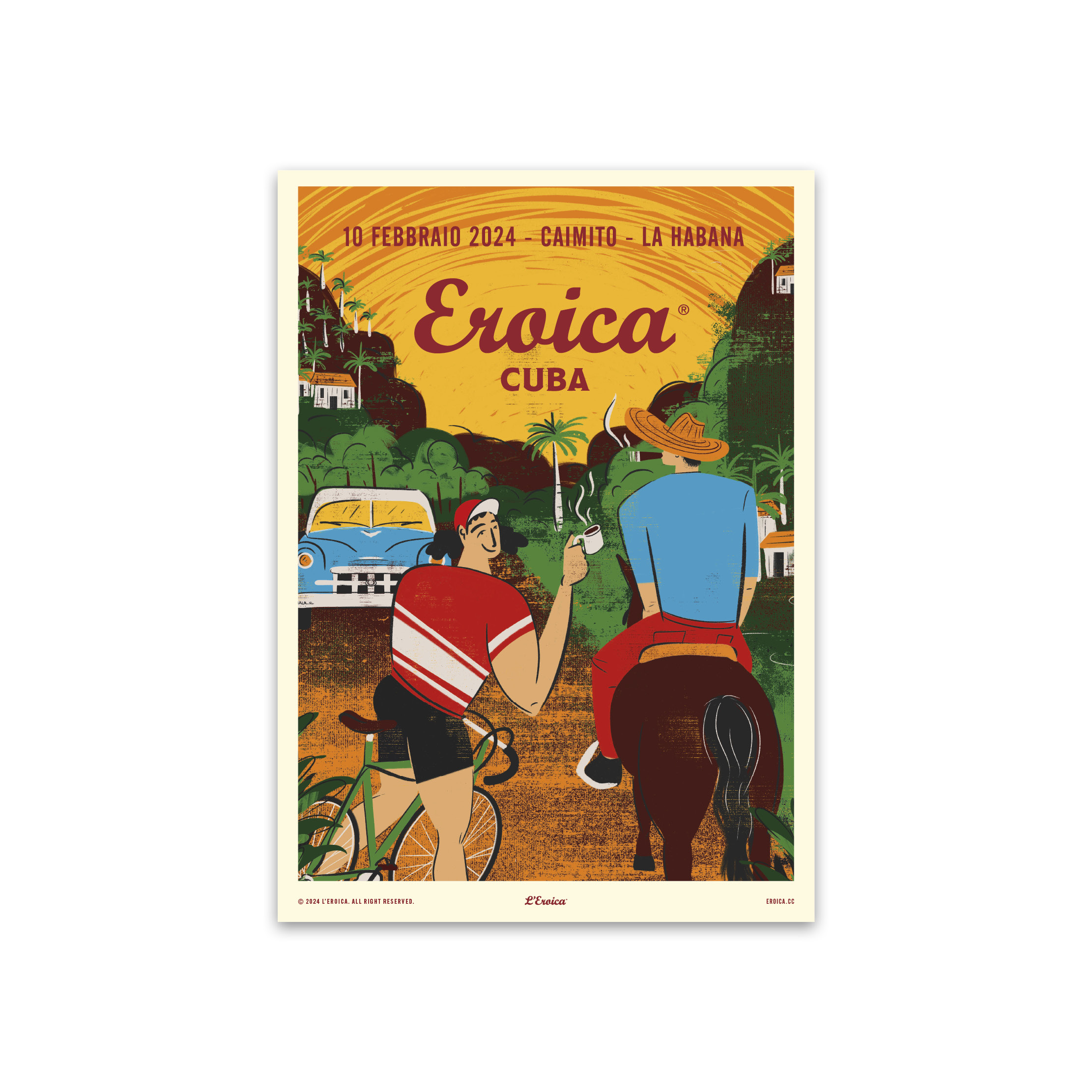 L'Eroica Cuba 2024 poster illustrazione ufficiale