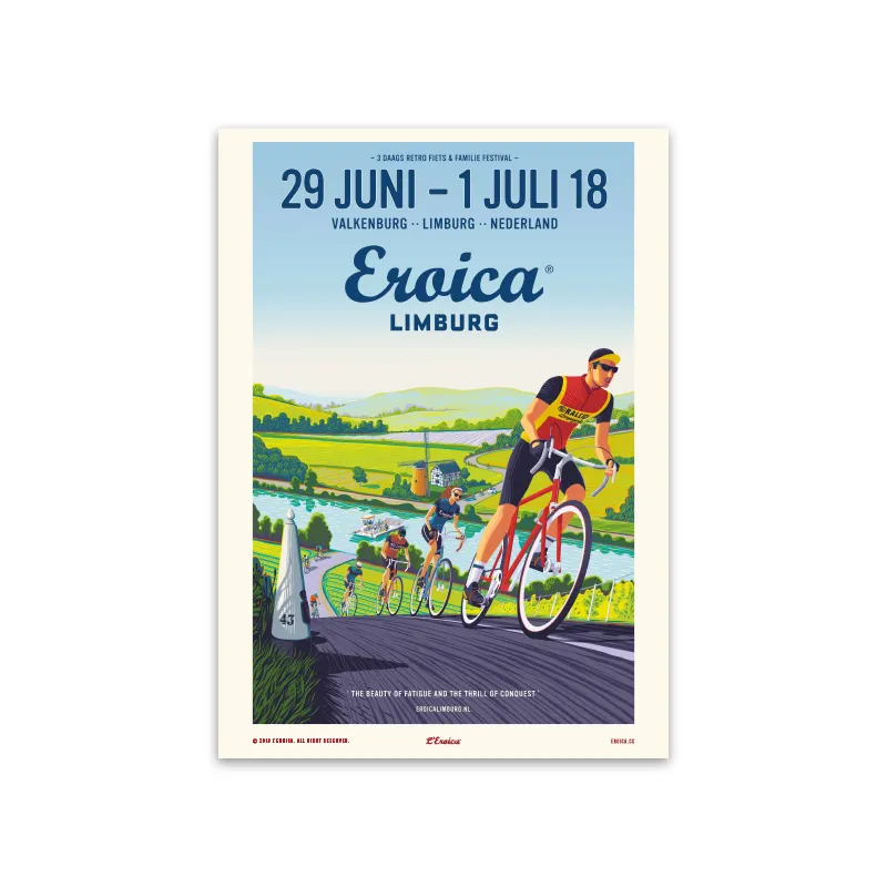 L'Eroica Limburg 2018 poster illustrazione ufficiale