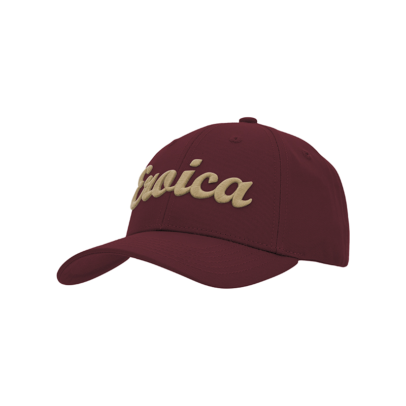 L'Eroica Cappellino Baseball Bordeaux in Cotone