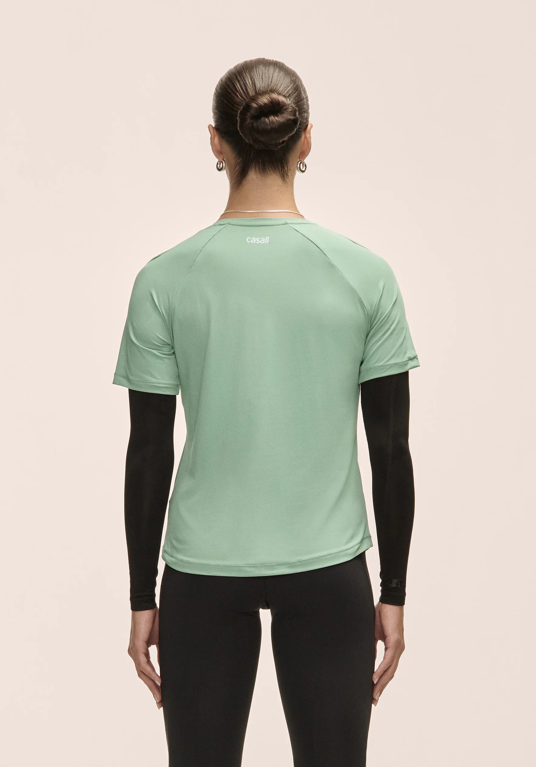 Casall Essential Tee t-shirt verde statue green tecnica