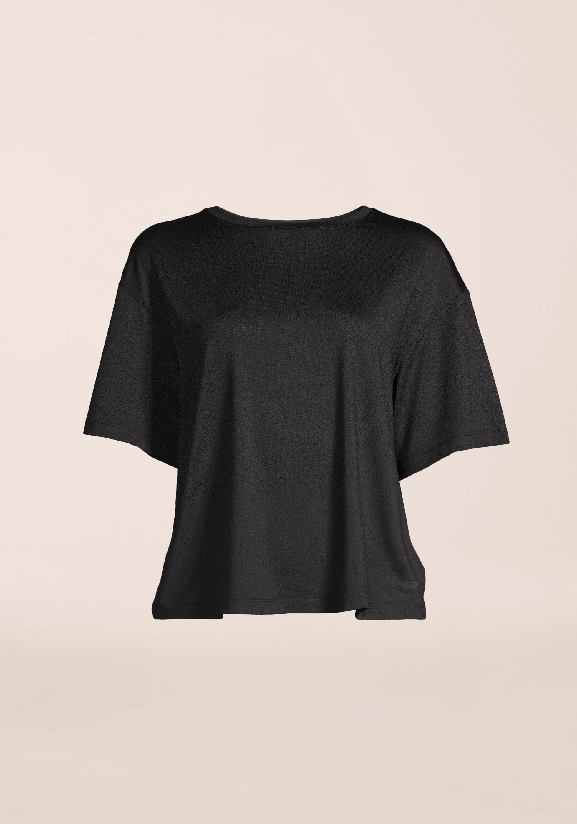 Casall Laser Mesh Tee maglia nera traspirante