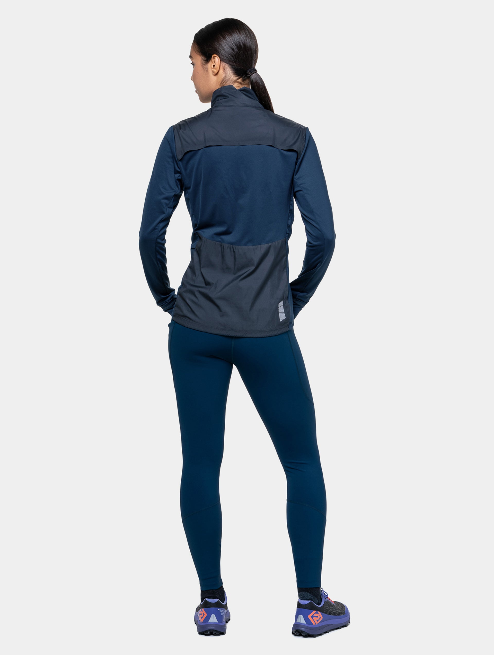Ronhill Tech Wind-Block 1/2 Zip felpa running blu antivento
