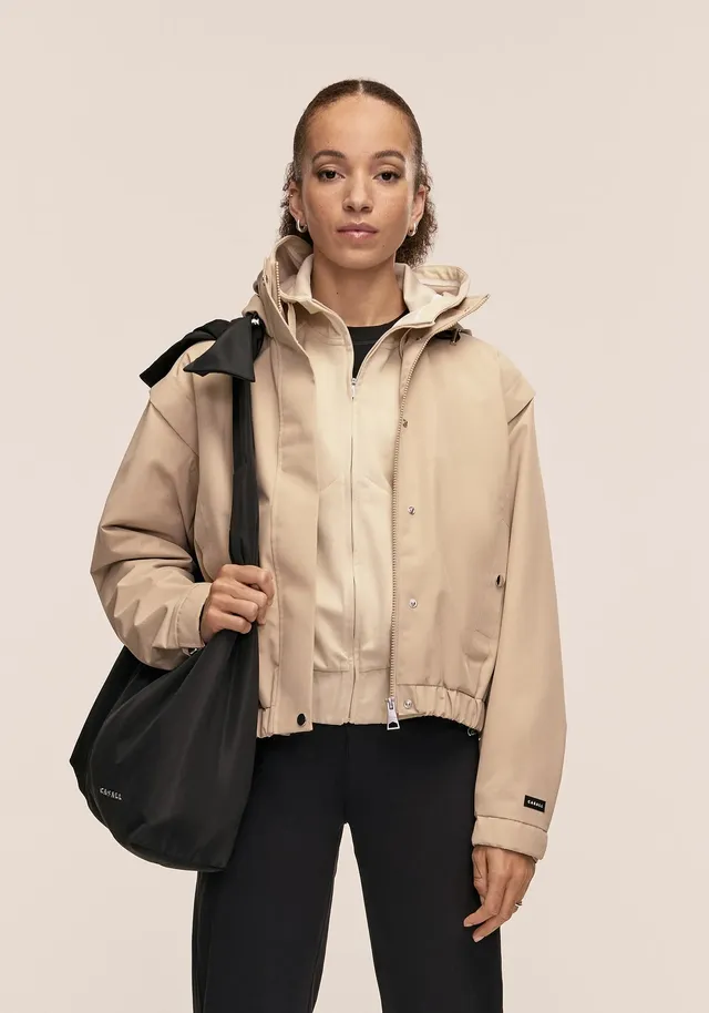 Casall Scandi Bomber giacca antipioggia sand beige impermeabile