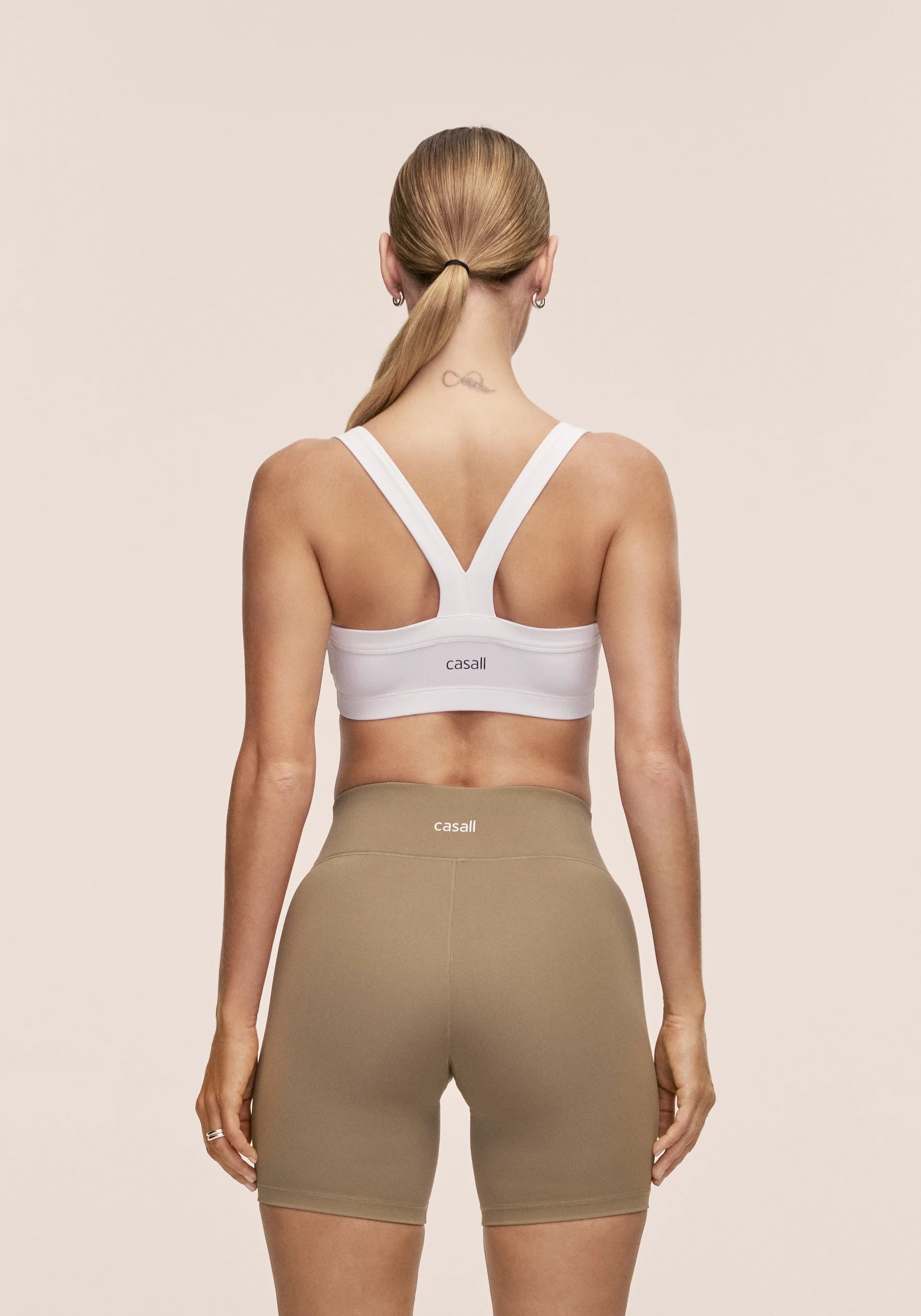 Casall Defined Rib Sport Top top sportivo bianco traspirante