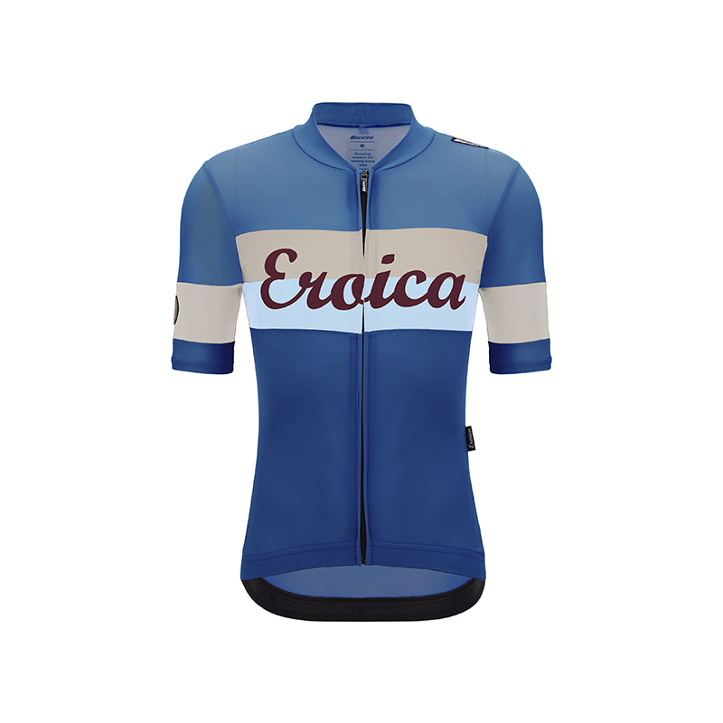 L'Eroica Quiete Maglia Ciclismo Azzurra Traspirante