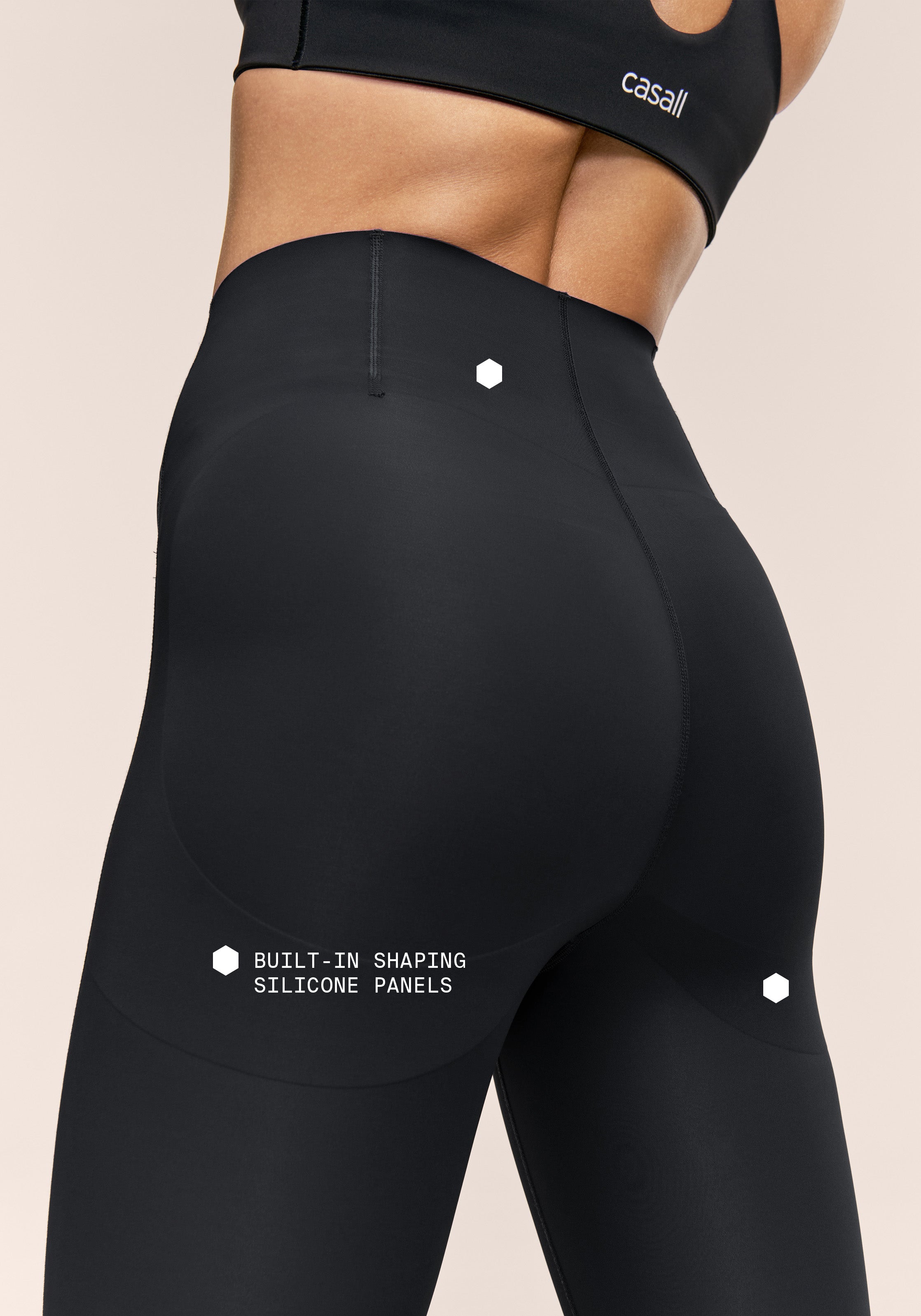 Casall Silhouette High Waist Tights leggings neri shaping