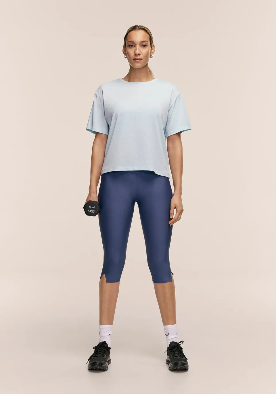 Casall Capri Slit leggings pinocchietto blu traspirante