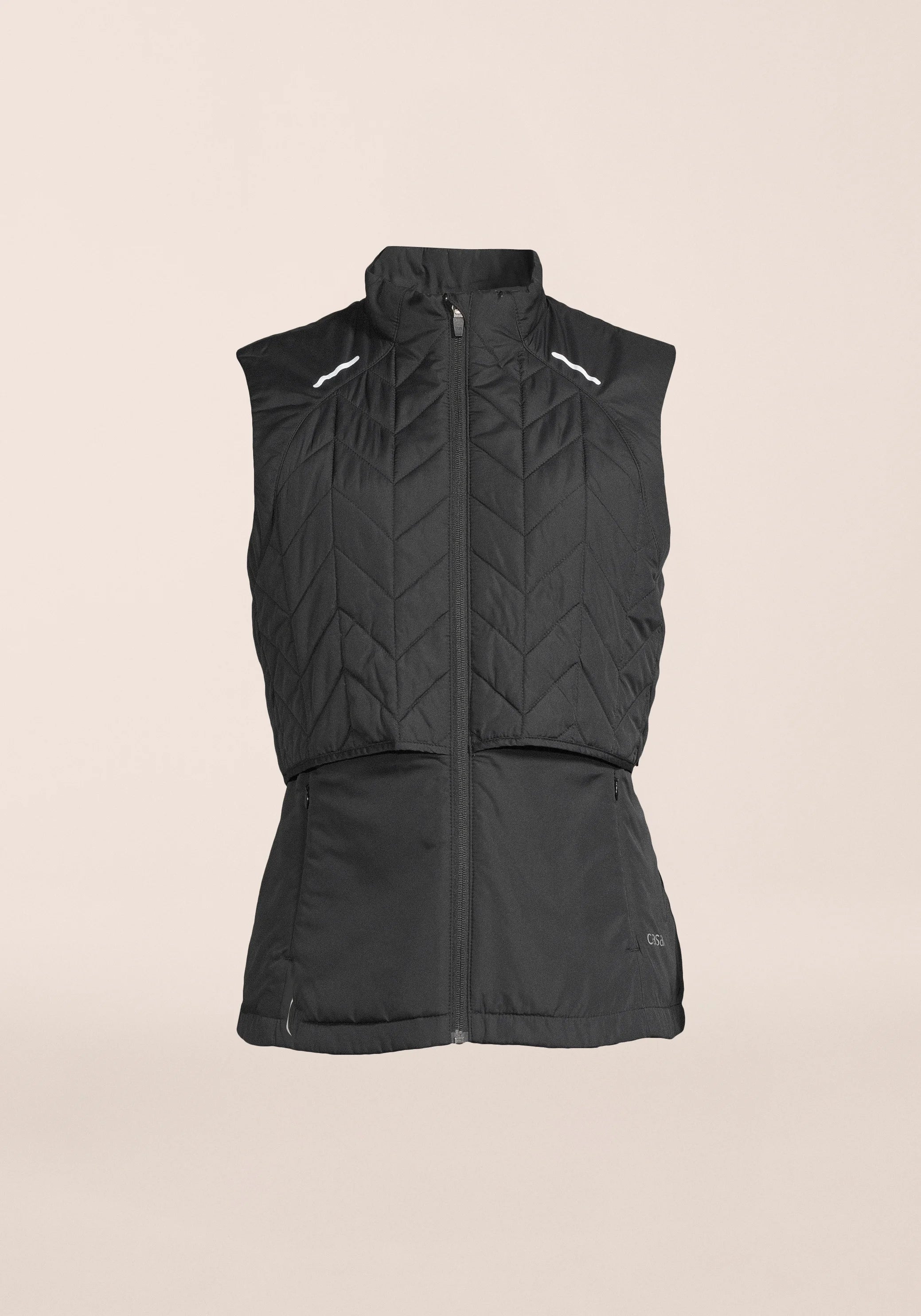 Casall Quilted Running Vest gilet nero antivento