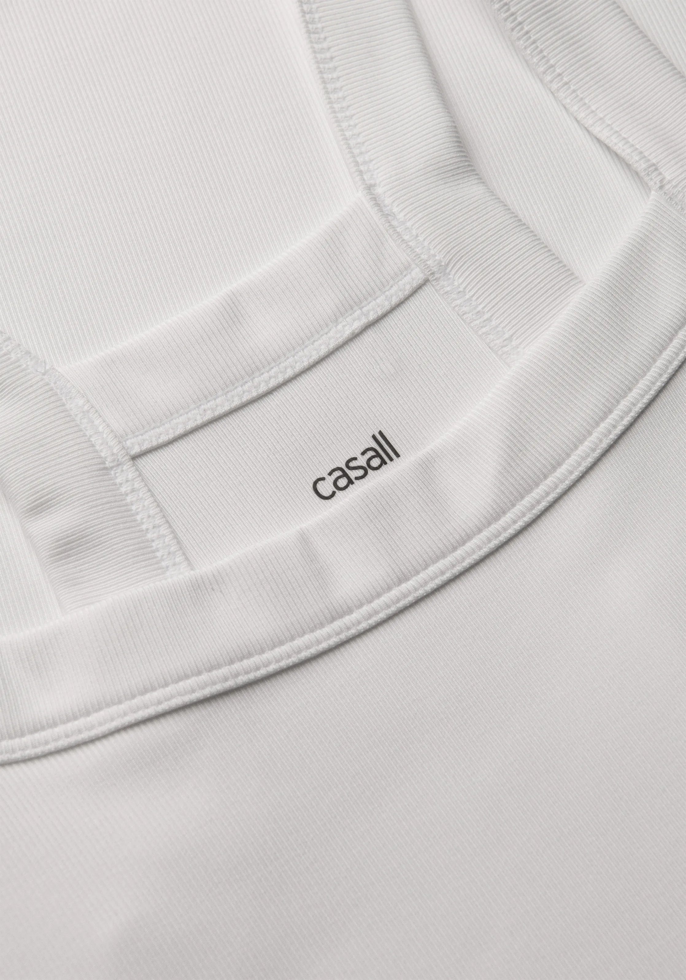 Casall Defined Rib Tank canotta bianca costina