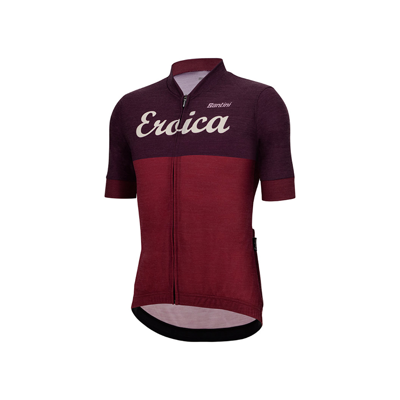 L'Eroica Luce maglia ciclismo bordeaux lana merino