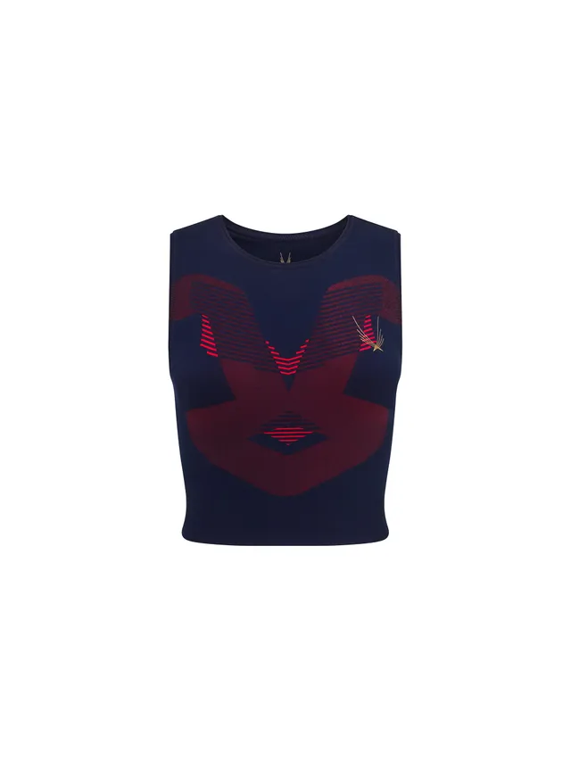 Lucas Hugh Hyper Crop top sportivo marine rosso dance