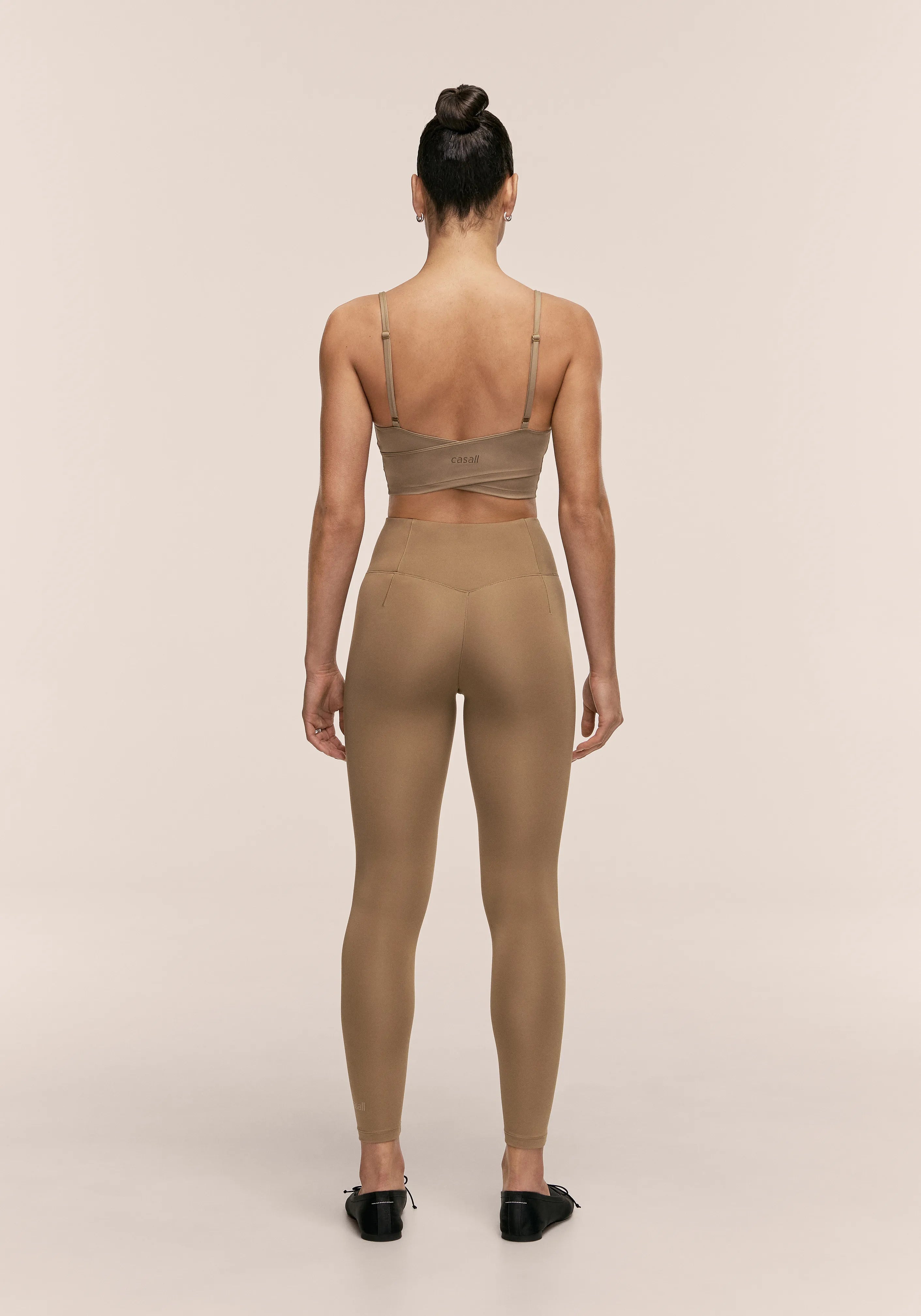 Casall Soft Touch High Waist Tights leggings caqui vita alta