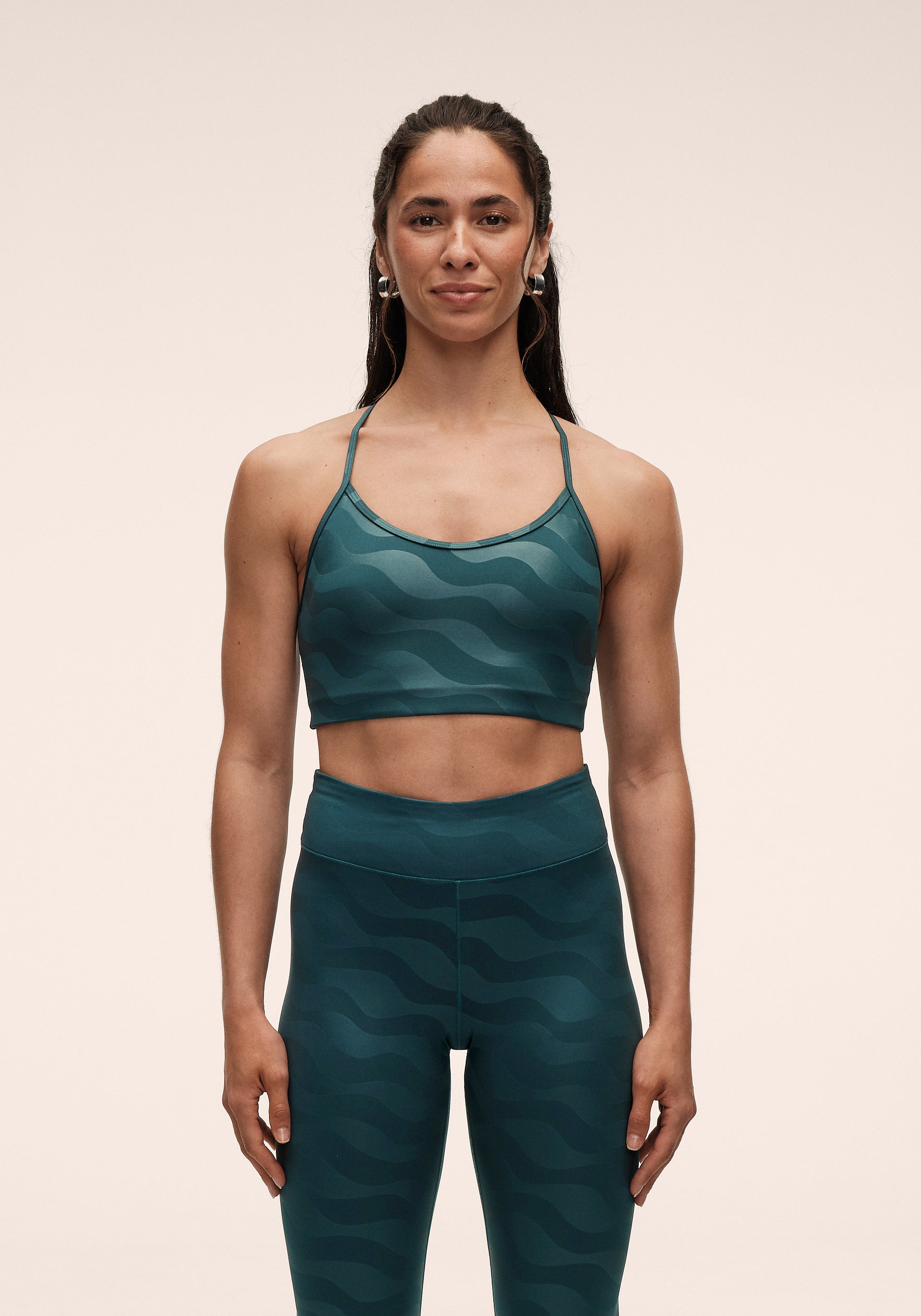 Casall Sleek Strappy Sports Bra reggiseno ocean supporto medio