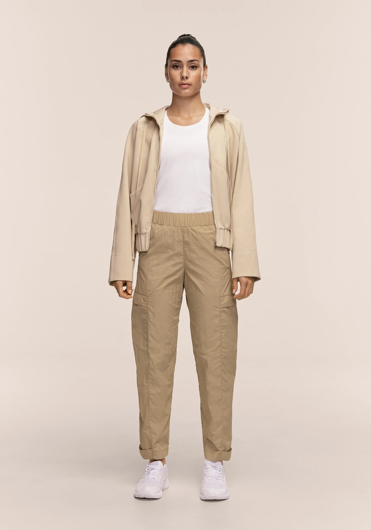 Casall Active Adjustable Track Pants beige outdoor
