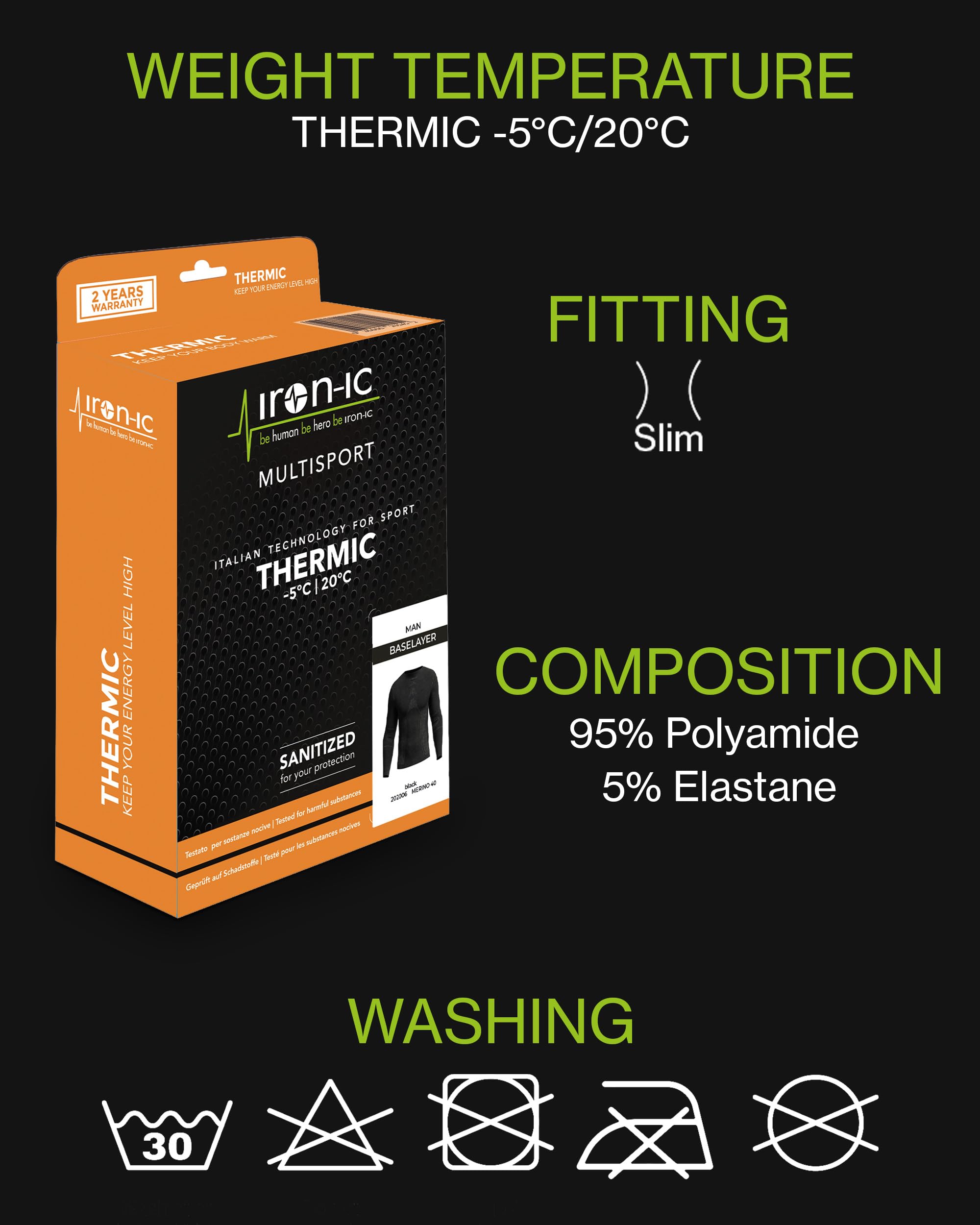 IRON-IC Thermic 900482 Kit Termico Uomo XXL Leggero