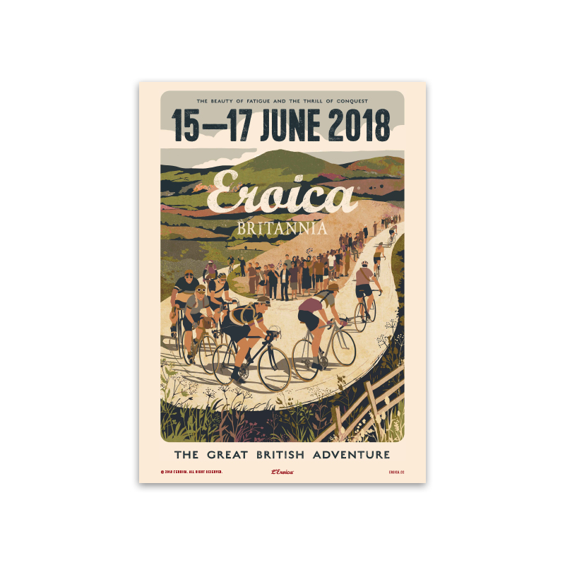 L'Eroica Britannia 2018 poster illustrazione ufficiale colori