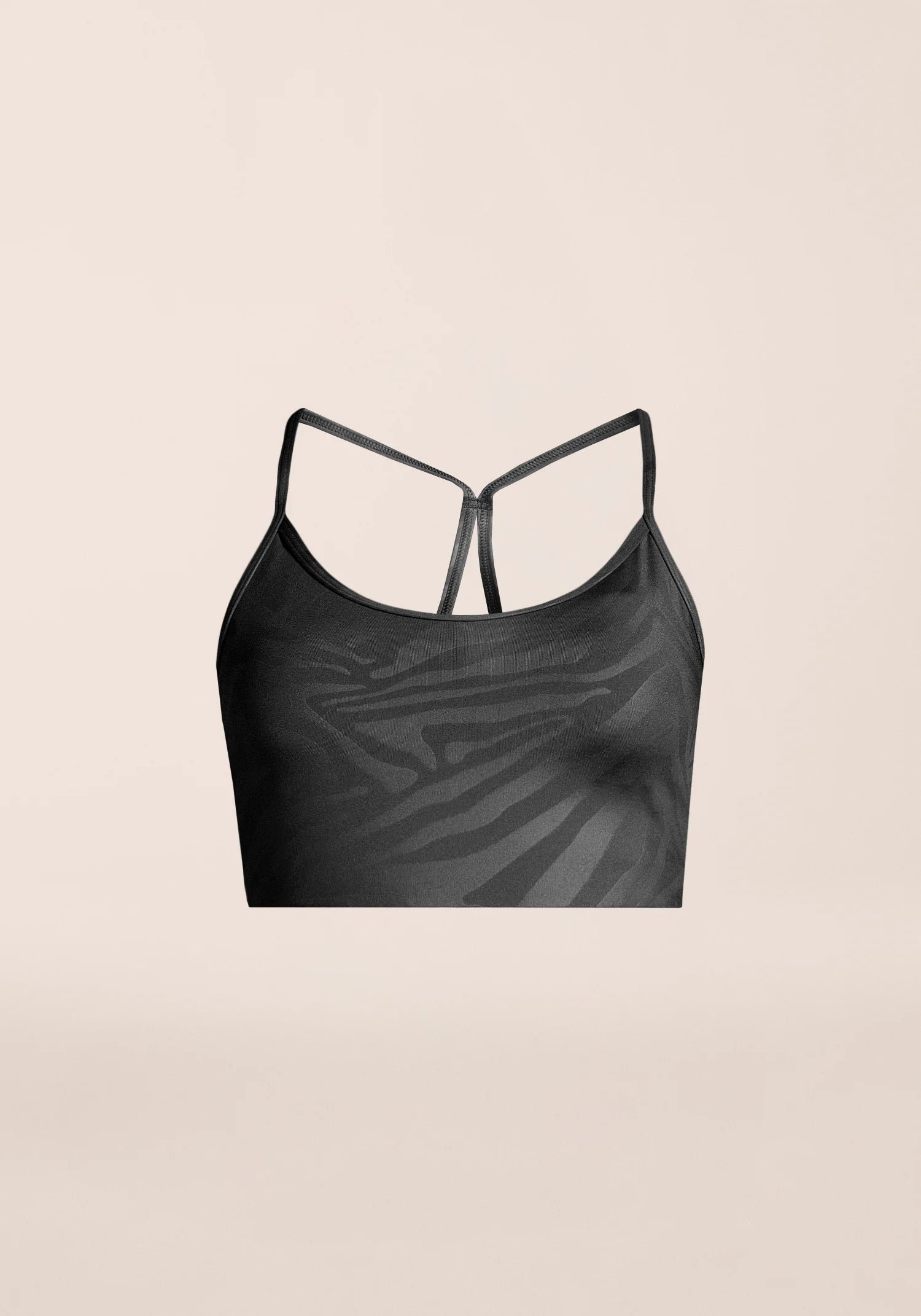 Casall Sleek Strappy Printed reggiseno zebra nero medio