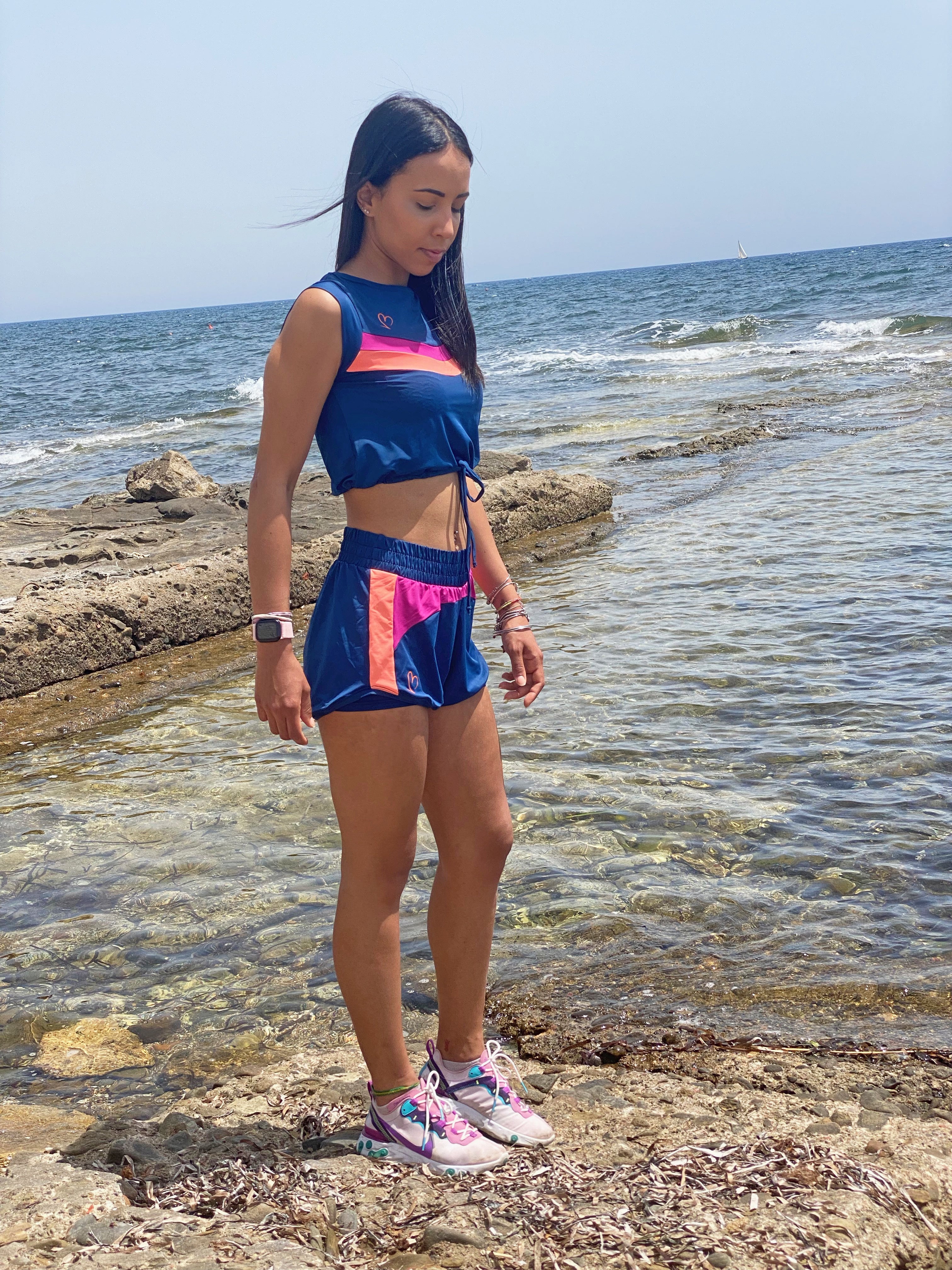 VB '80 crop top tecnico senza coppe