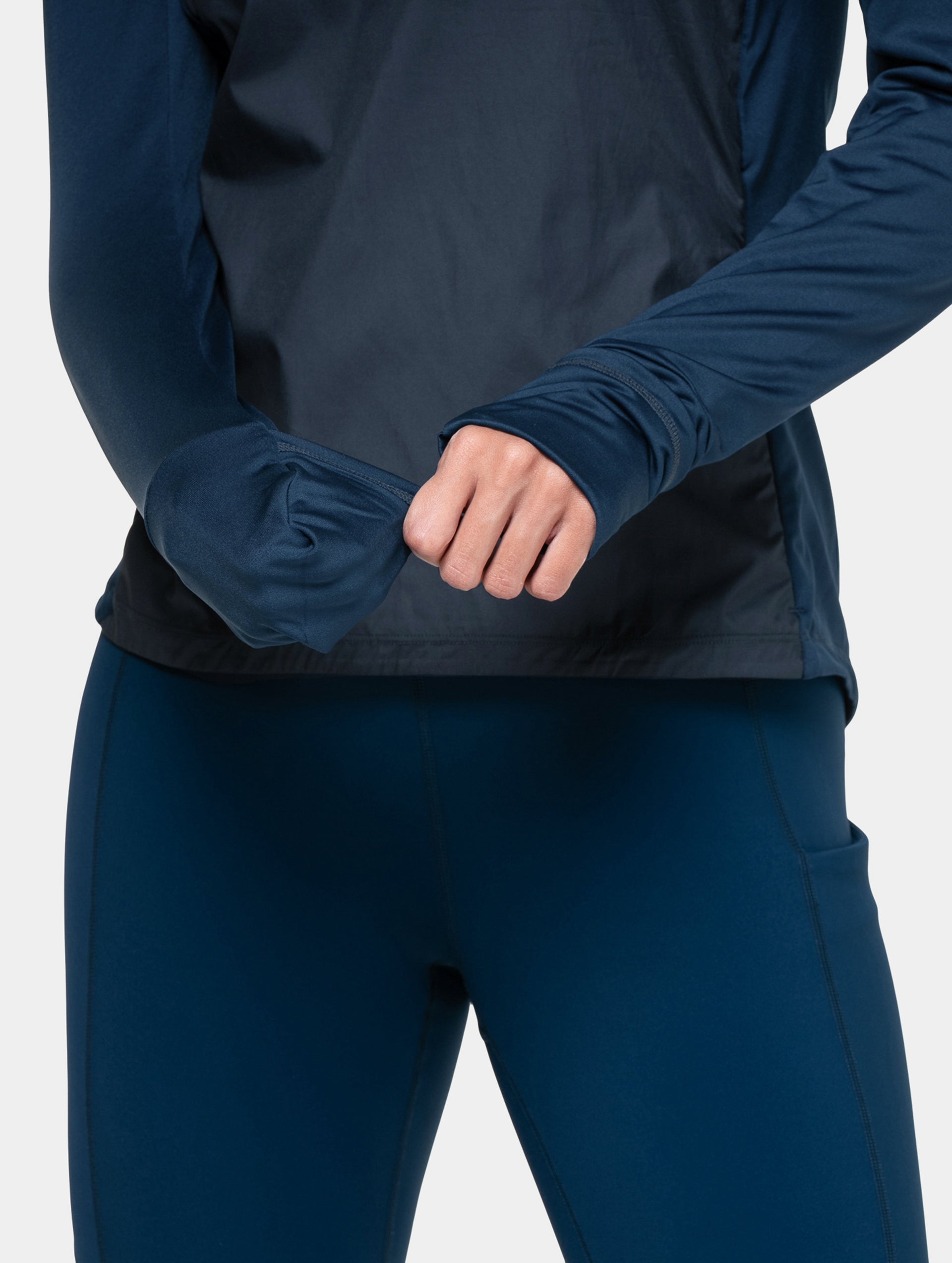 Ronhill Tech Wind-Block 1/2 Zip felpa running blu antivento