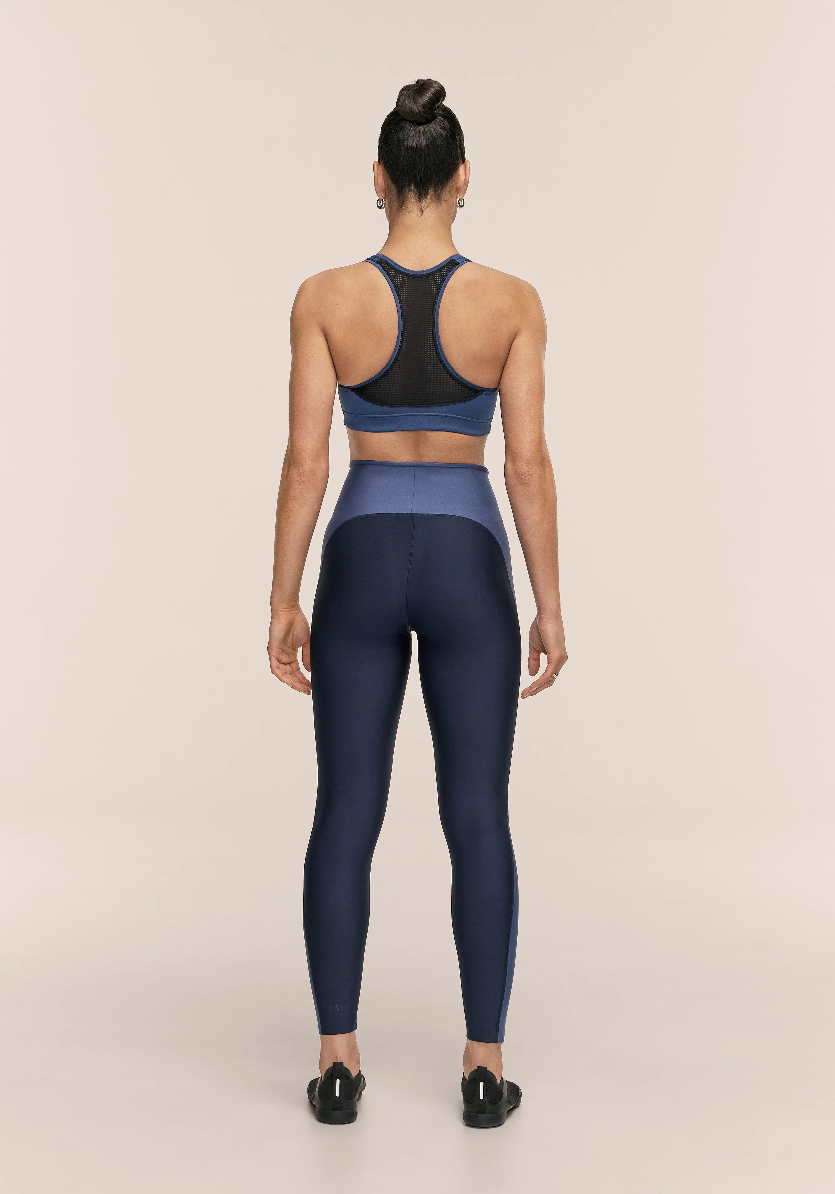 Casall Shaped Block High Waist leggings blu vita alta