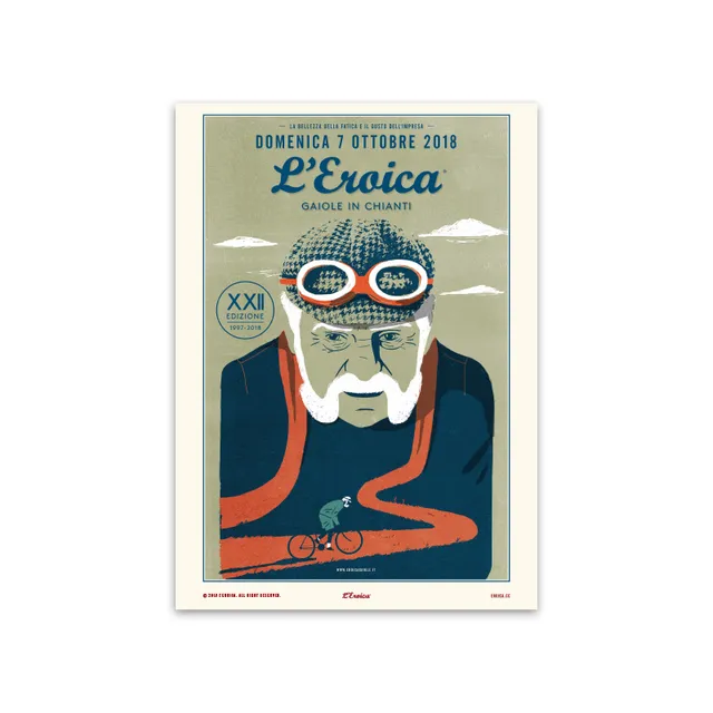 L'Eroica Gaiole 2018 poster illustrazione ufficiale