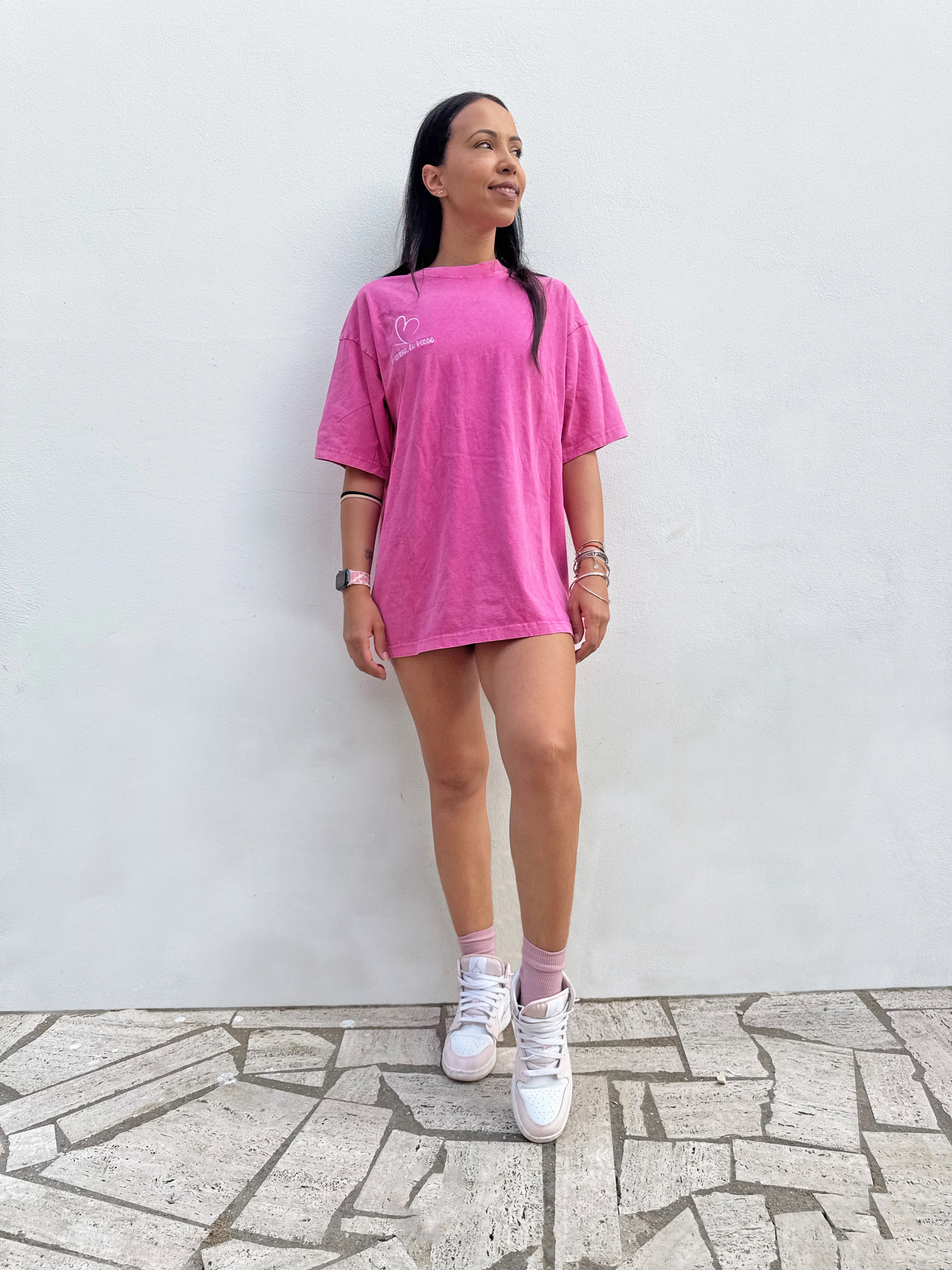 VB cover pump t-shirt oversize rosa cotone