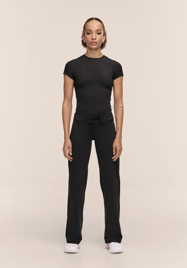 Casall Soft Touch Straight Pant pantaloni Nero tessuto tecnico