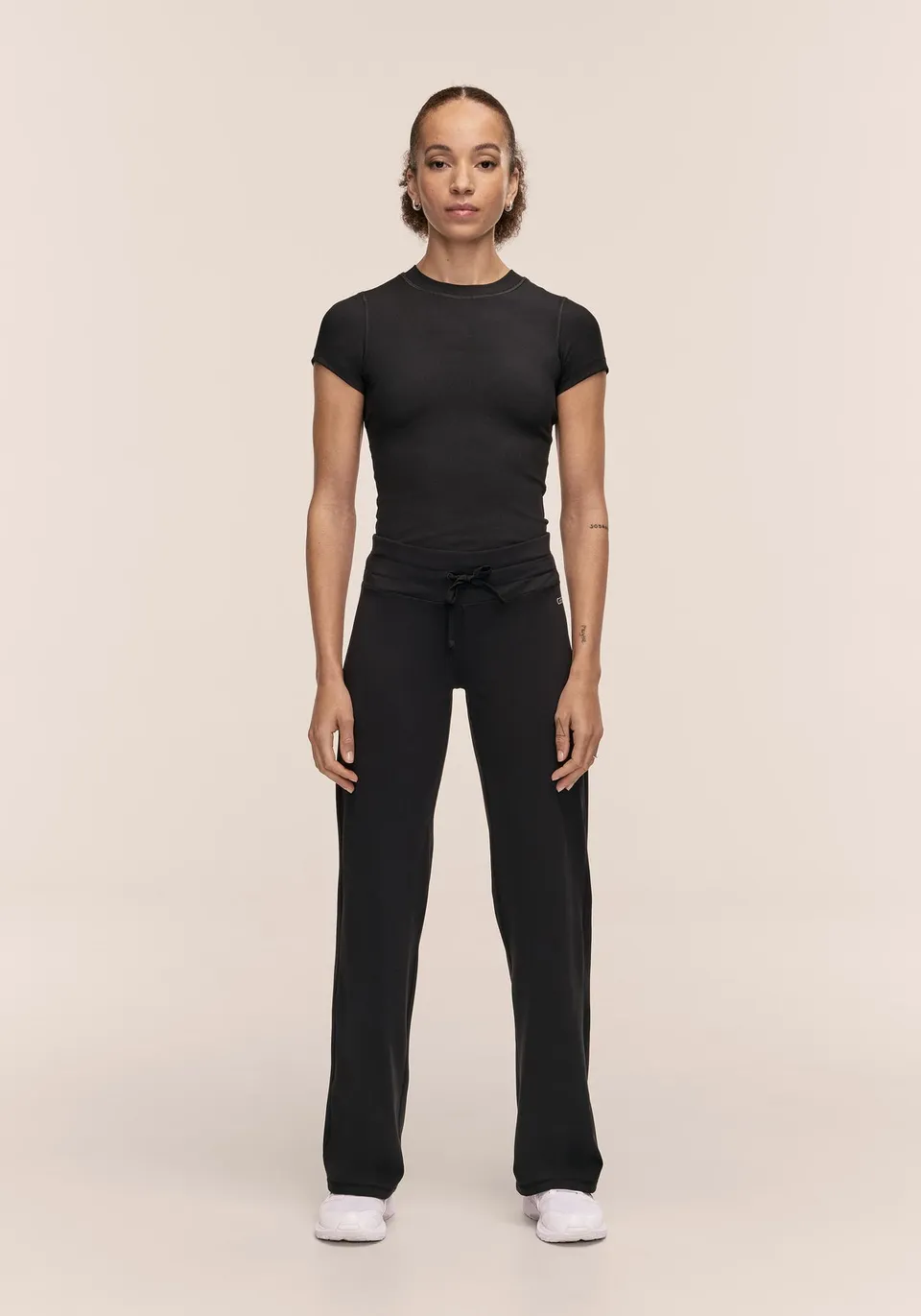 Casall Soft Touch Straight Pant pantaloni Nero tessuto tecnico