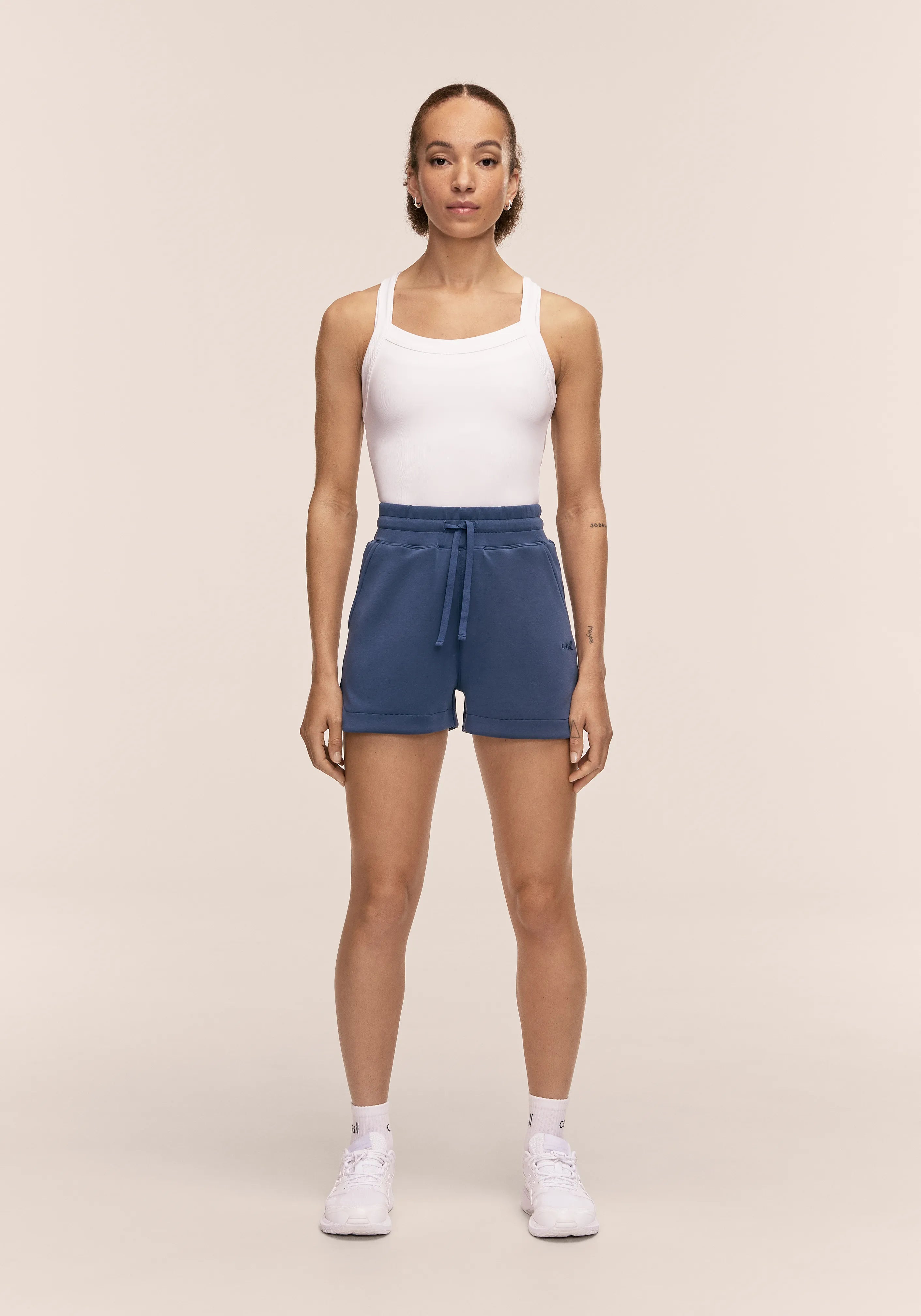 Casall Defined Rib Tank canotta bianca costina