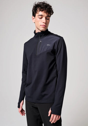Casall M Midlayer Half Zip maglia Nera mezza zip