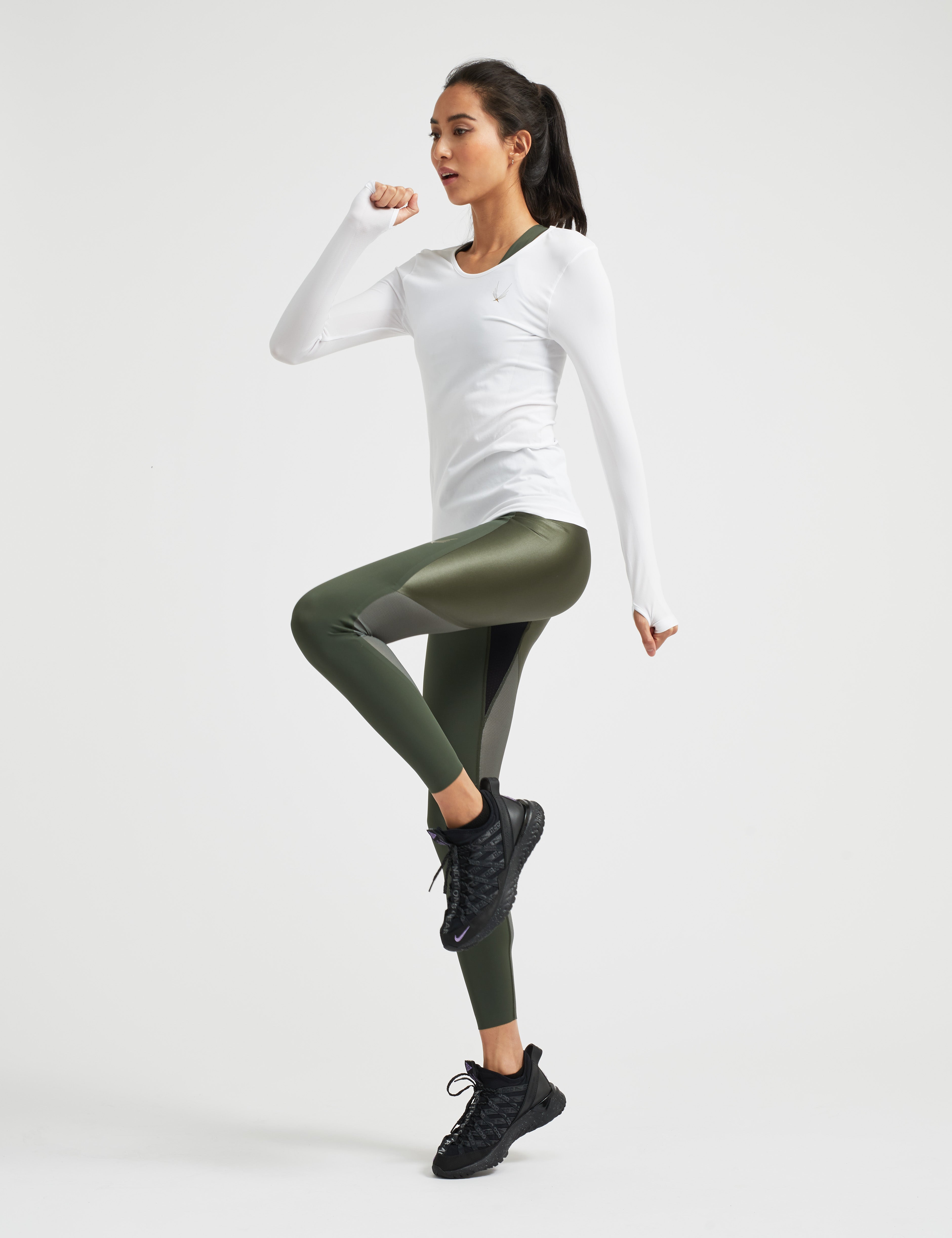 Lucas Hugh Technical Knit top donna bianco traspirante