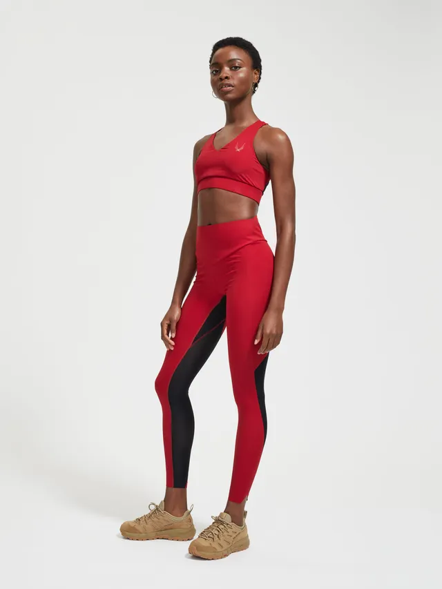 Lucas Hugh Stealth Leggings rossi L tessuto riciclato