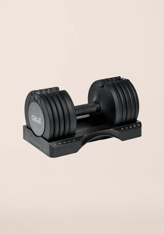 Casall Adjustable Dumbbell Set manubrio nero 2-11 kg con base