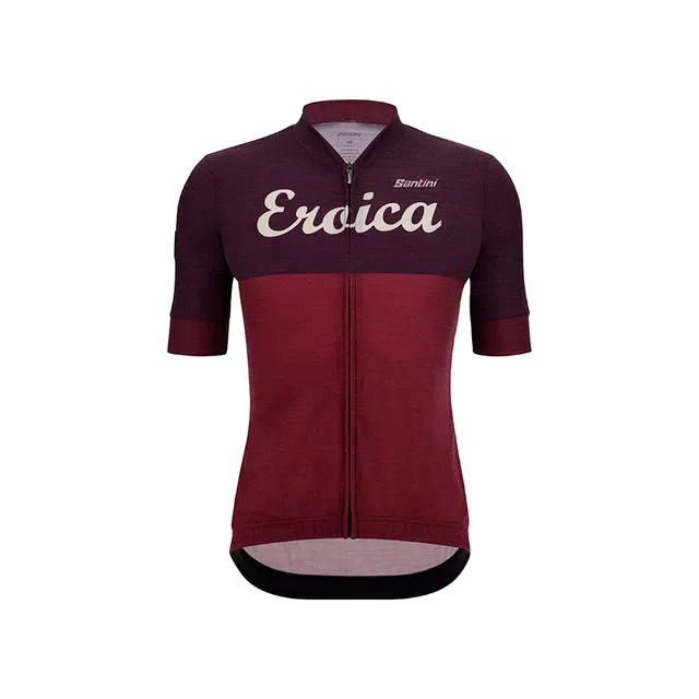 L'Eroica Luce maglia ciclismo bordeaux lana merino